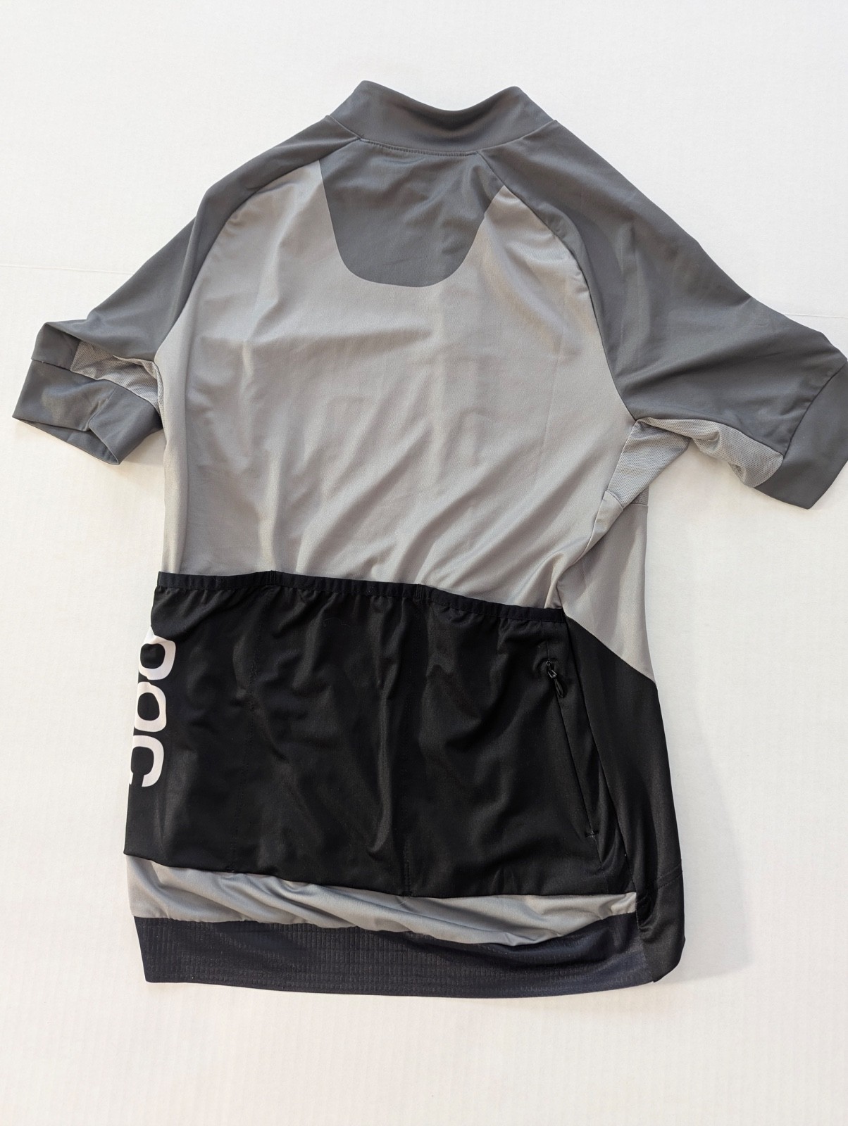 POC Cycling Jersey Women’s Size Medium Full Zipper Front Gray Black Accent