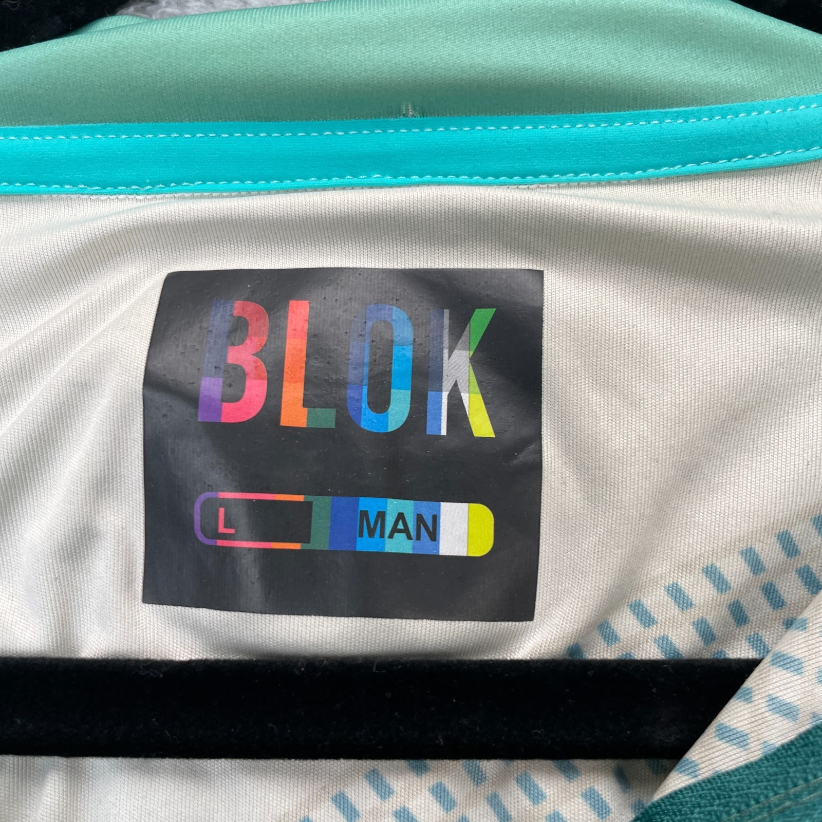 Blok Cycling Jersey Mens Large Green Dhb Colorblock Mesh Side Panels Full Zip
