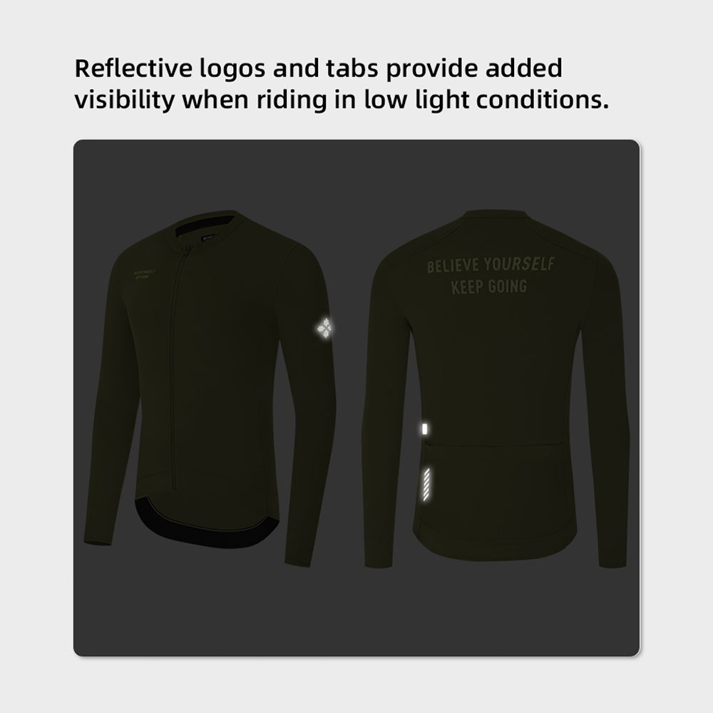 2025 Men Cycling Jersey 15-25°C Bicycle Shirt Long Sleeve Road Bike Clothing