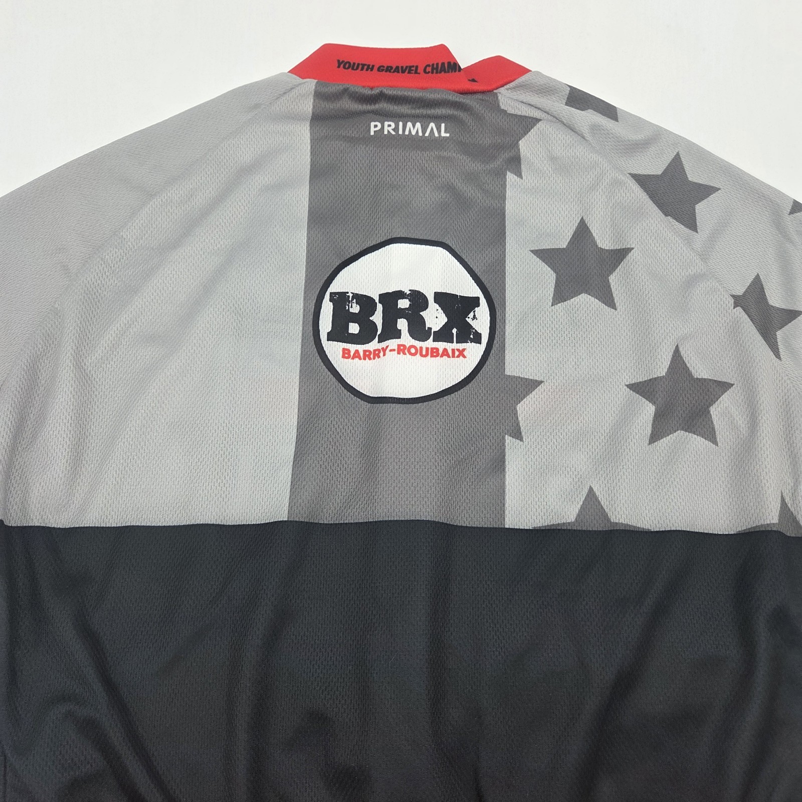 NWT Primal Wear Youth Medium Cycling Jersey 2021 Champion Gravel Red Gray Black