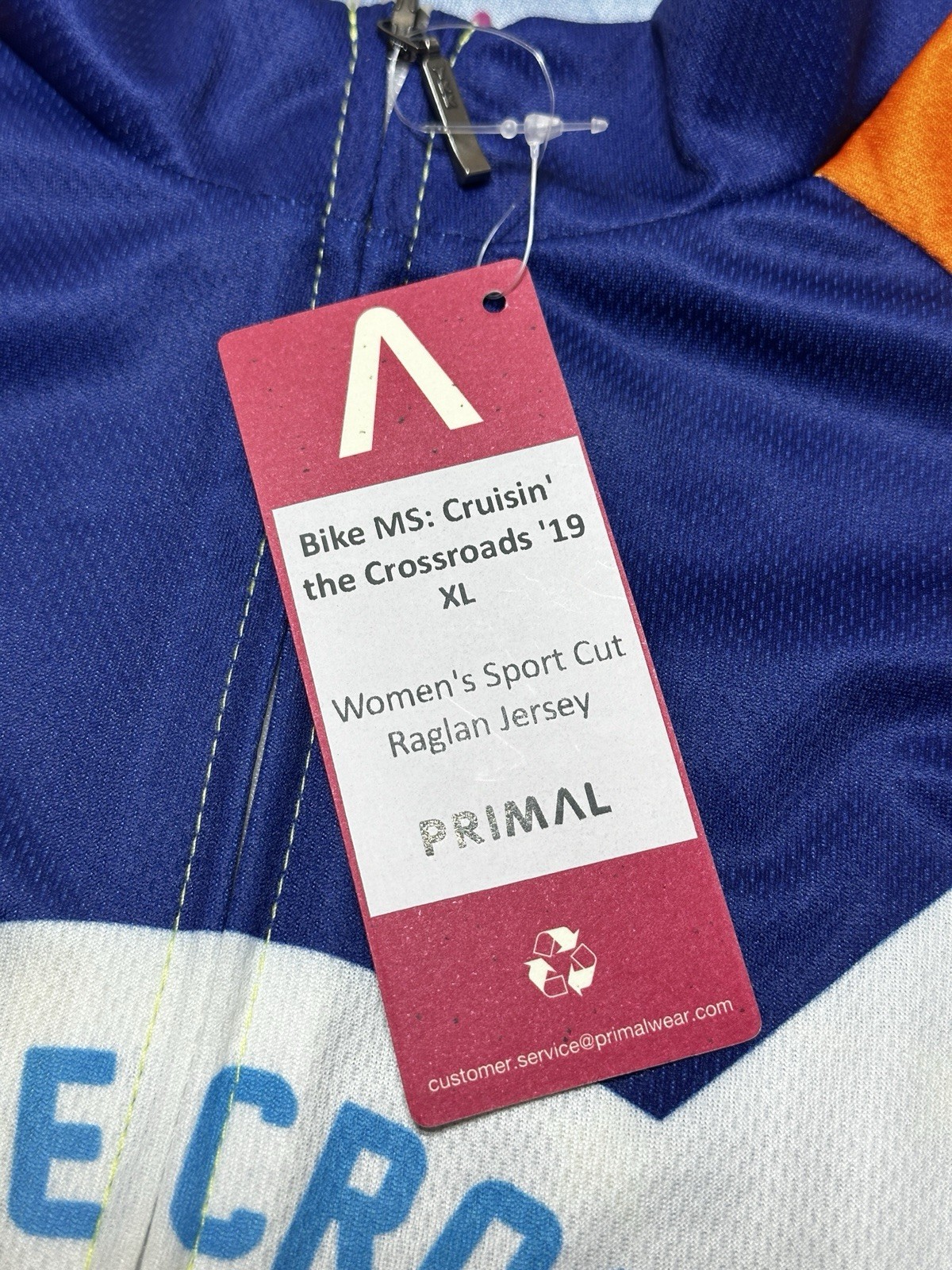 Primal Women’s Sport Cut Bike Raglan Jersey Size XL Cruisin The Crossroads NWT