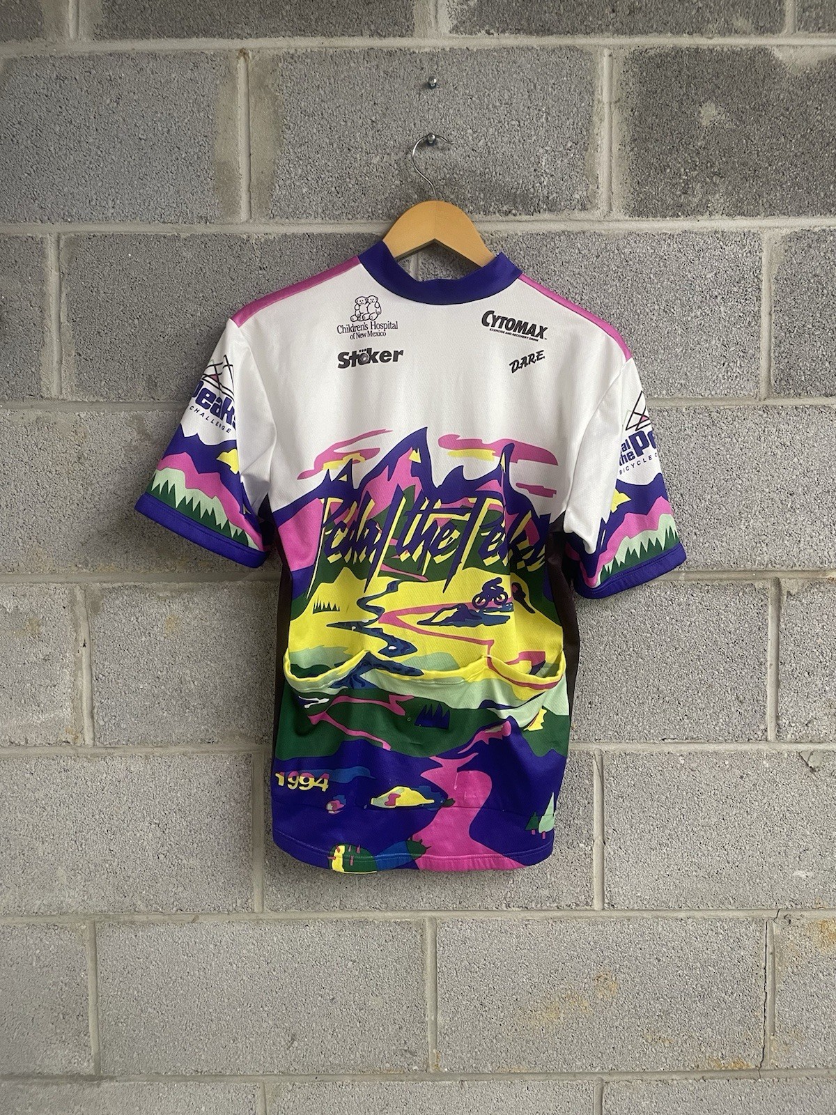 Vintage 1994 Cycling Jersey 1/4 Zip Pedal The Peak Large Made In Italy