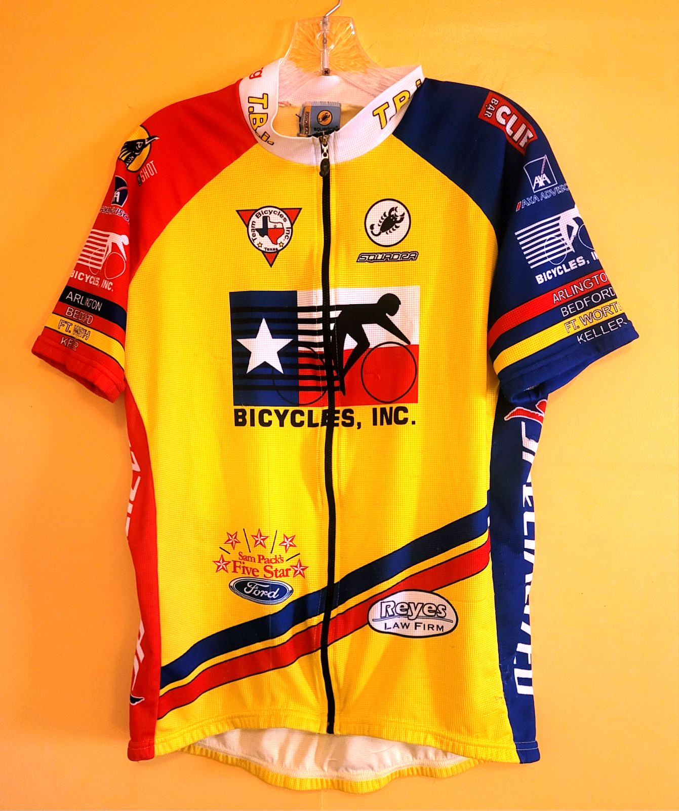 Bicycles Inc Texas Cycling Jersey Full Zip XL Rear Pockets Free Shipping