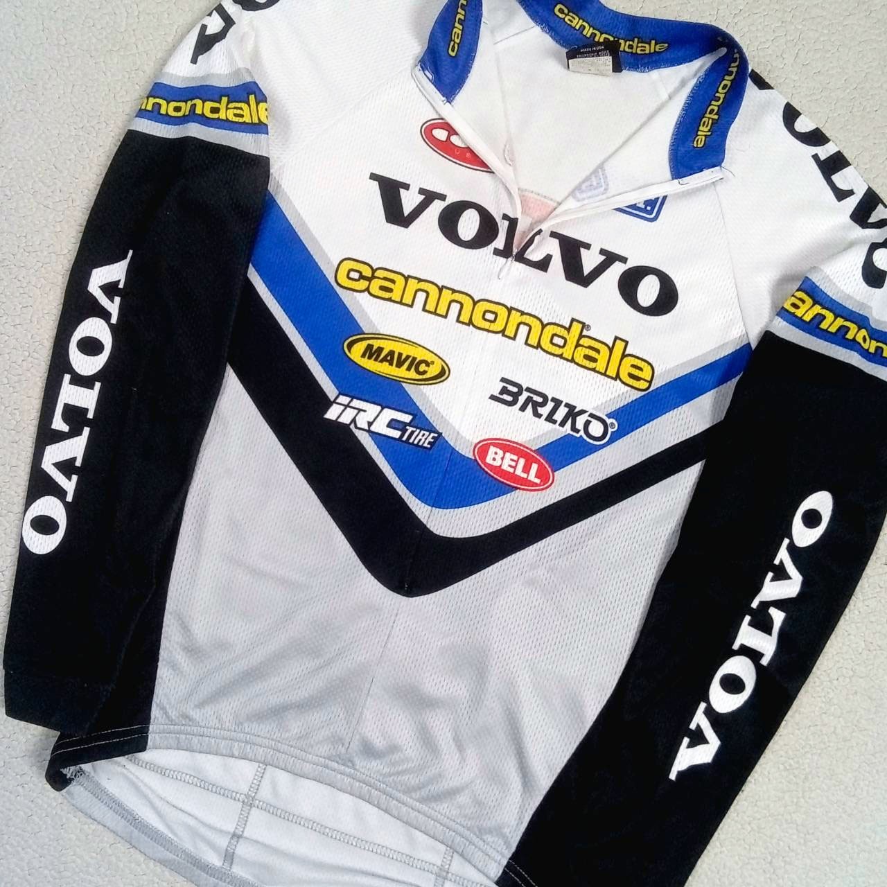 RARE VTG 1998 Team VOLVO Cannondale Long Sleeve MTB Cycling Jersey — Size L