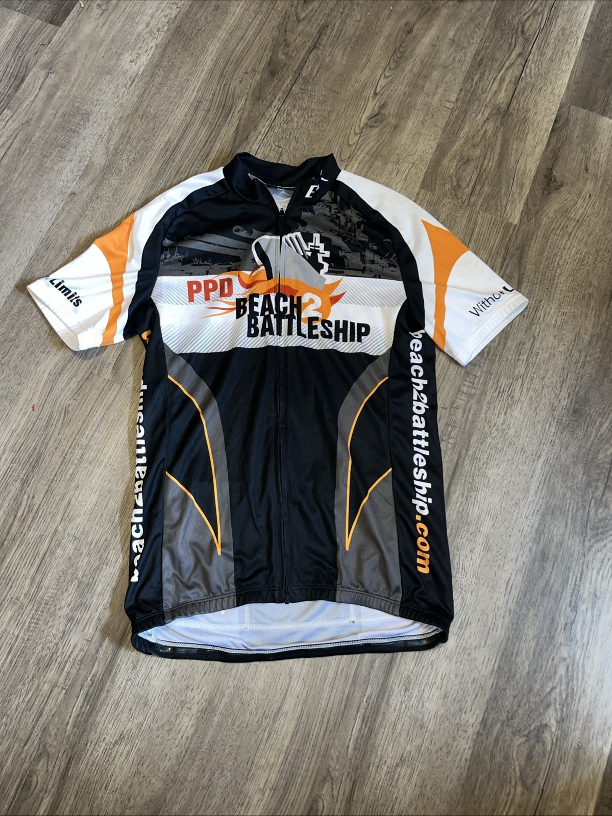 Women’s EPIC Full-Zip Cycling Jersey Size M Beach2Battleship Back Pockets