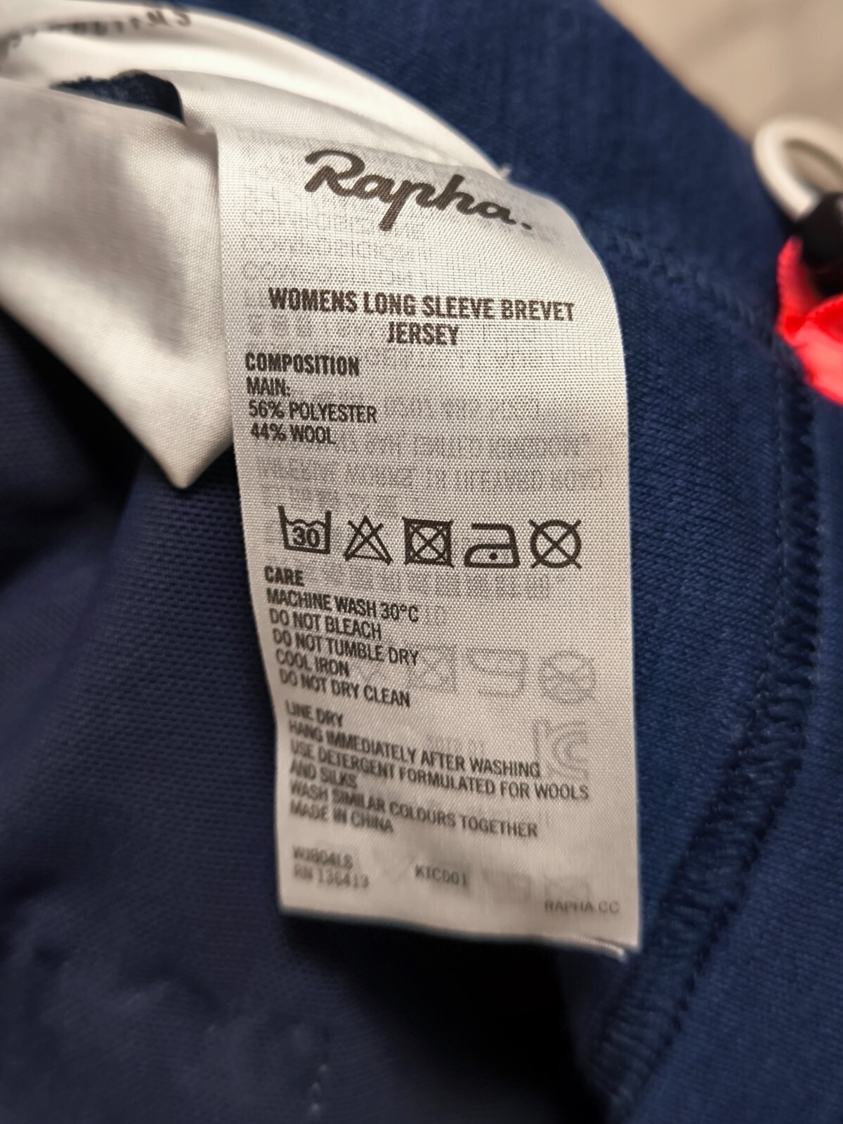 Rapha Brevet women’s long sleeve cycling jersey Wool / Polyester Size XS