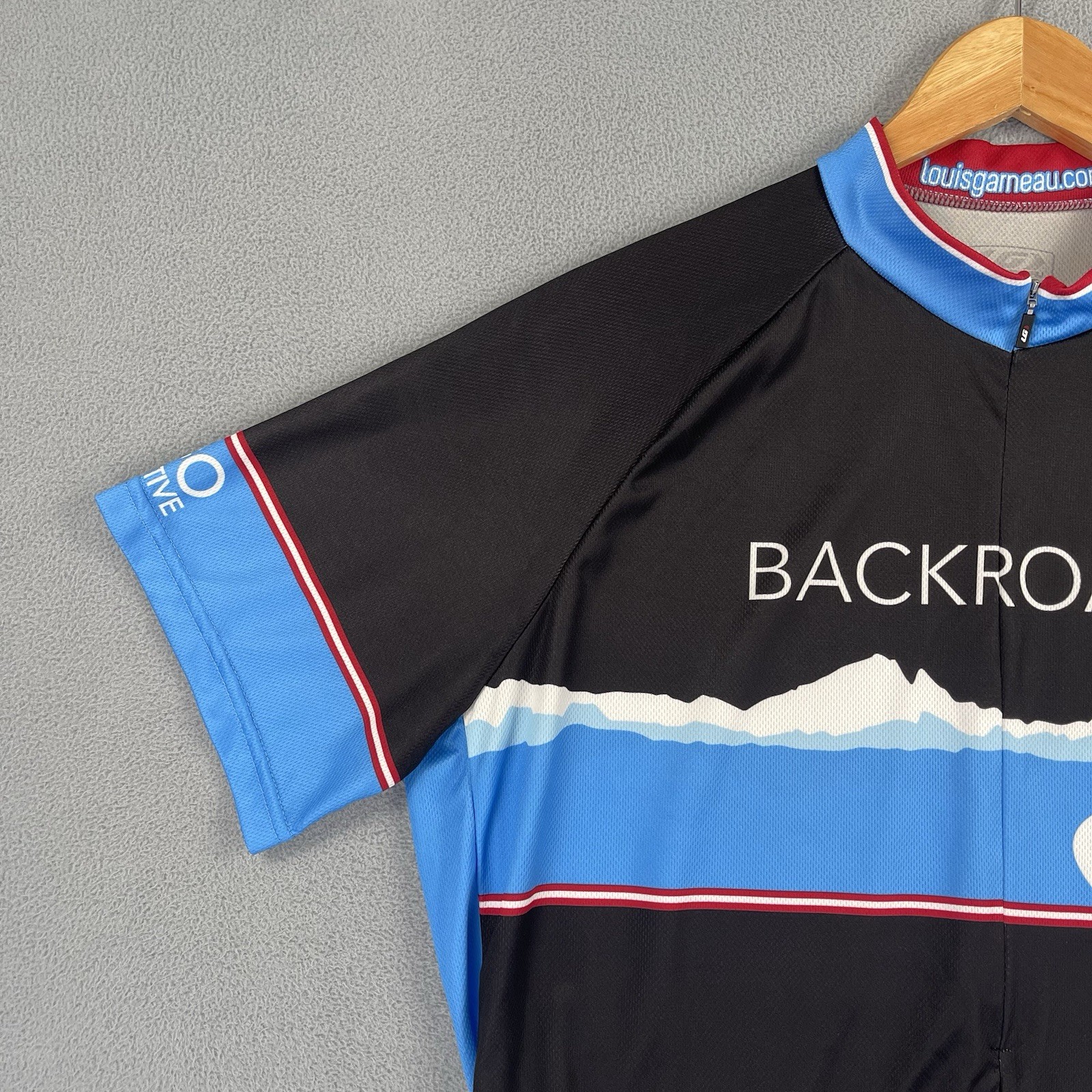 Louis Garneau Cycling Jersey Men XL Black Full Zip Short Sleeve Performance 3