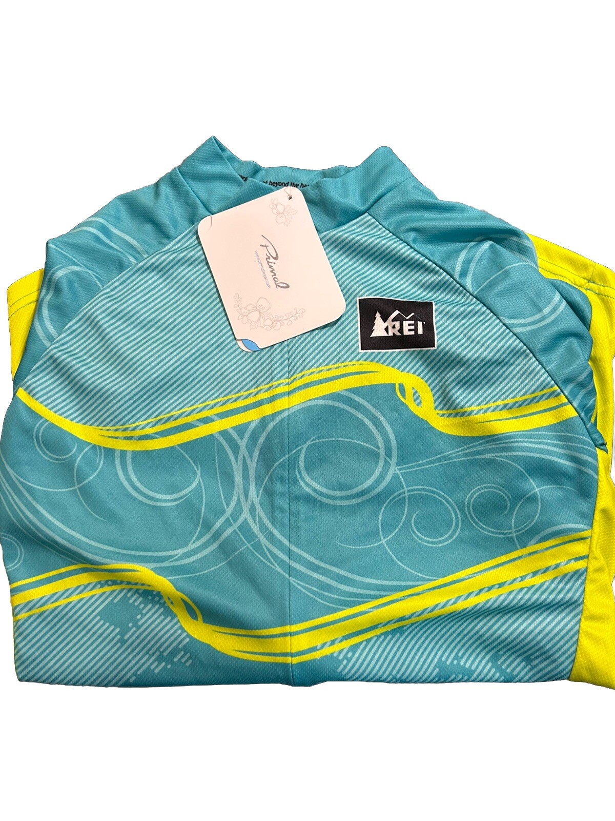 NEW Primal REI Sport Cut Raglan Cycling Jersey Women’s Large Pockets 3/4-Zip