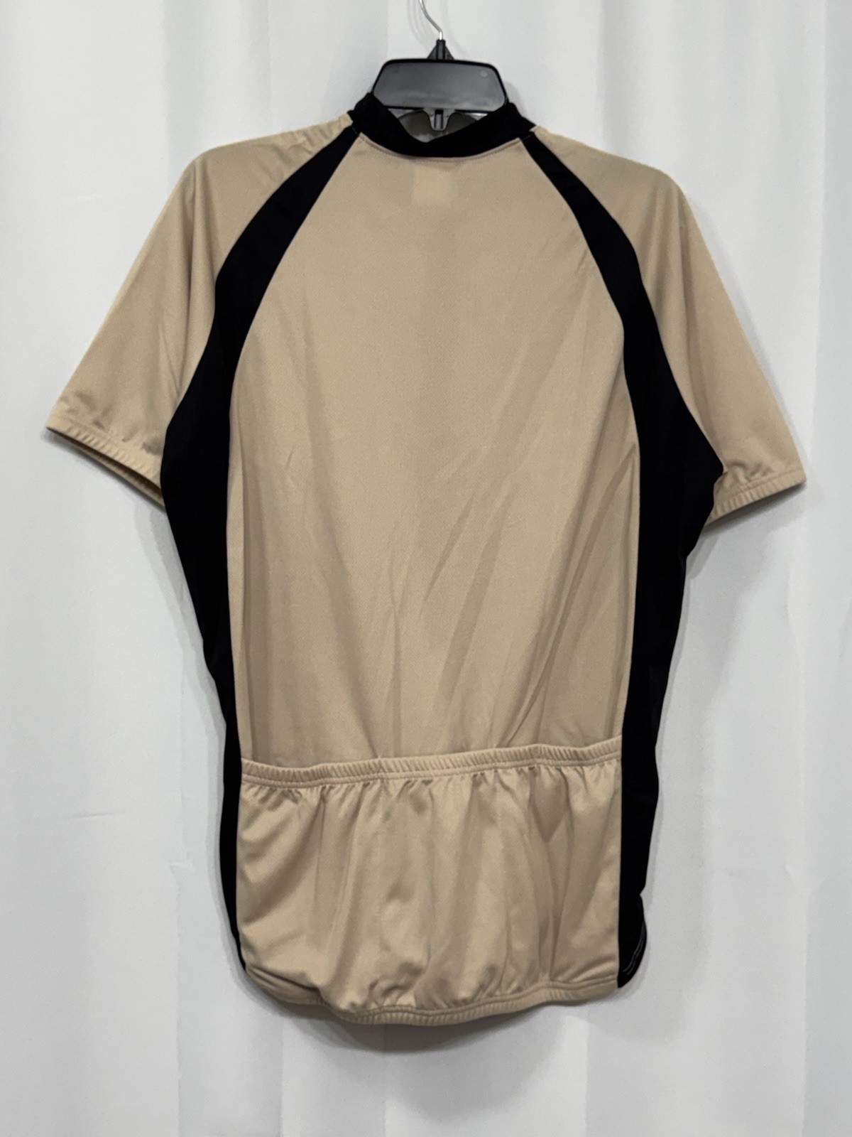Borah Men’s Tan & Black Short Sleeve 1/2 Zip Slim Comfort Pro Cycling Jersey L