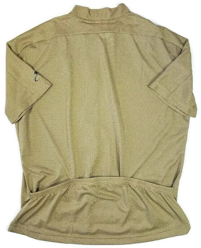 Bellwether Womens Sz L SS Cycling Jersey 100% Polyester 1/2 Zip 3 Pocket Beige