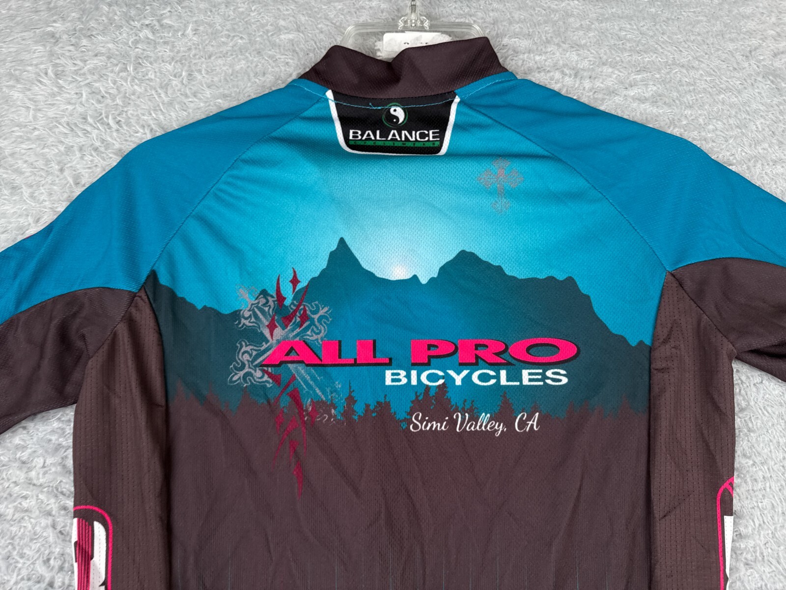 Balance Cyclewear Cycling Jersey Adult 2XS XXS Blue Brown All Pro Simi Valley