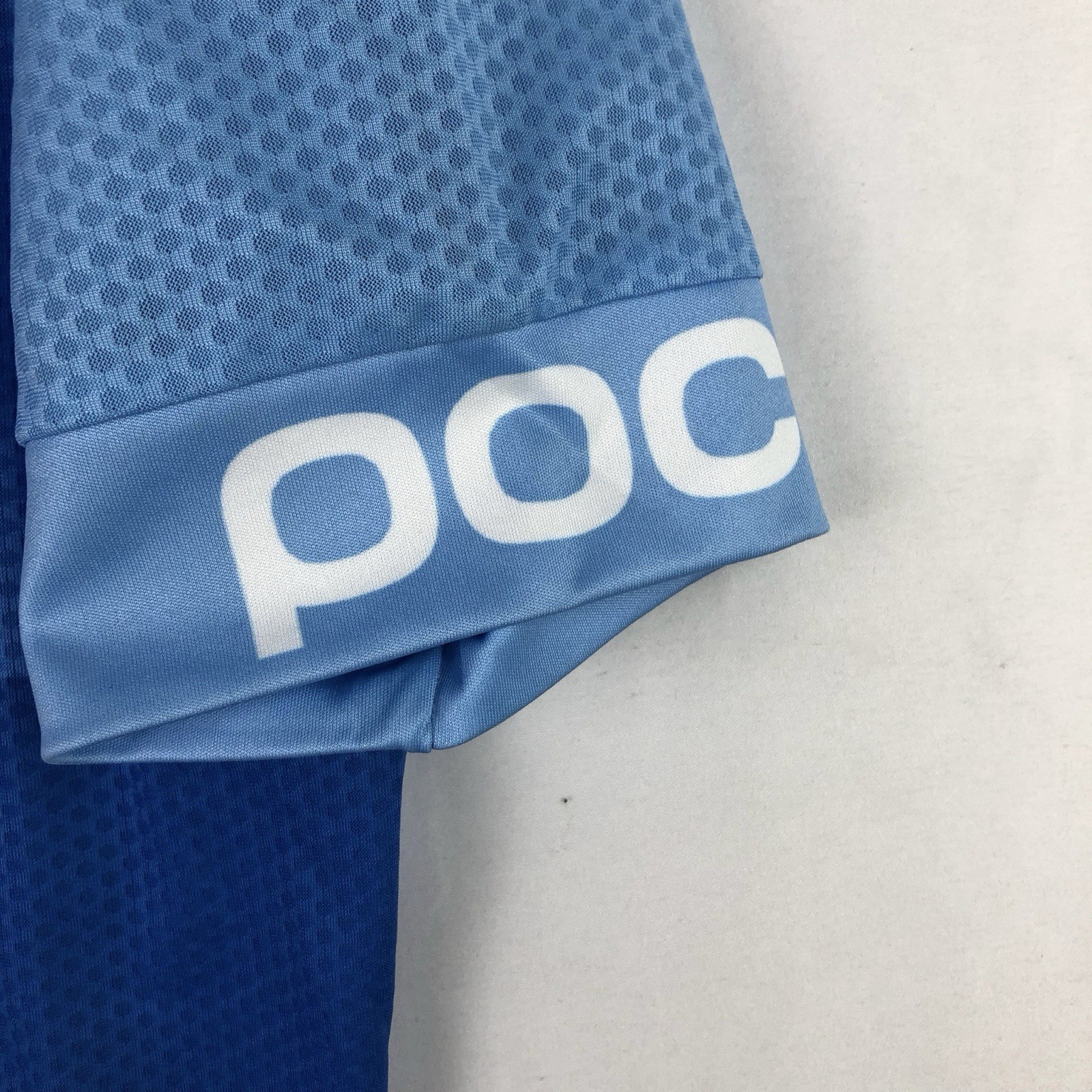 POC Womens Large Blue Short Sleeve Cycling Road Bike Full Zip Jersey