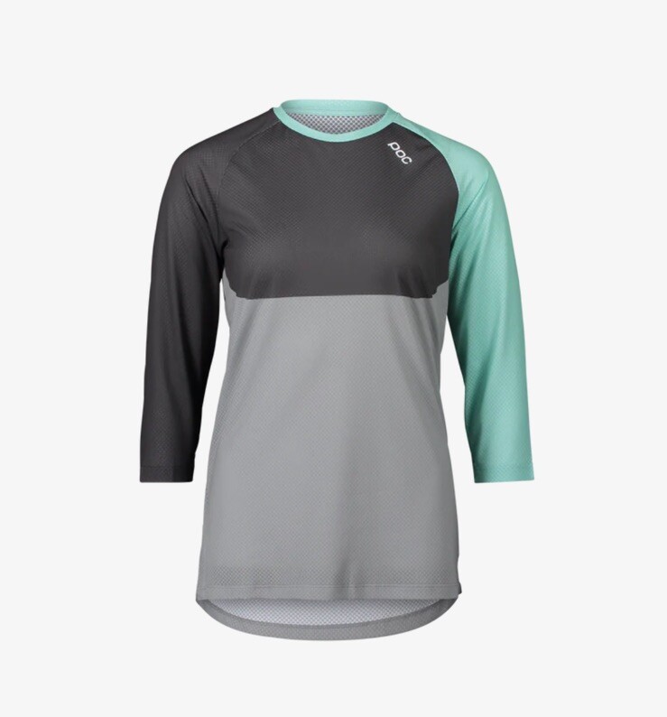 NWT! POC MTB Pure 3/4 Jersey Lt Fluorite Green/Sylvanite Grey/Alloy Grey XL