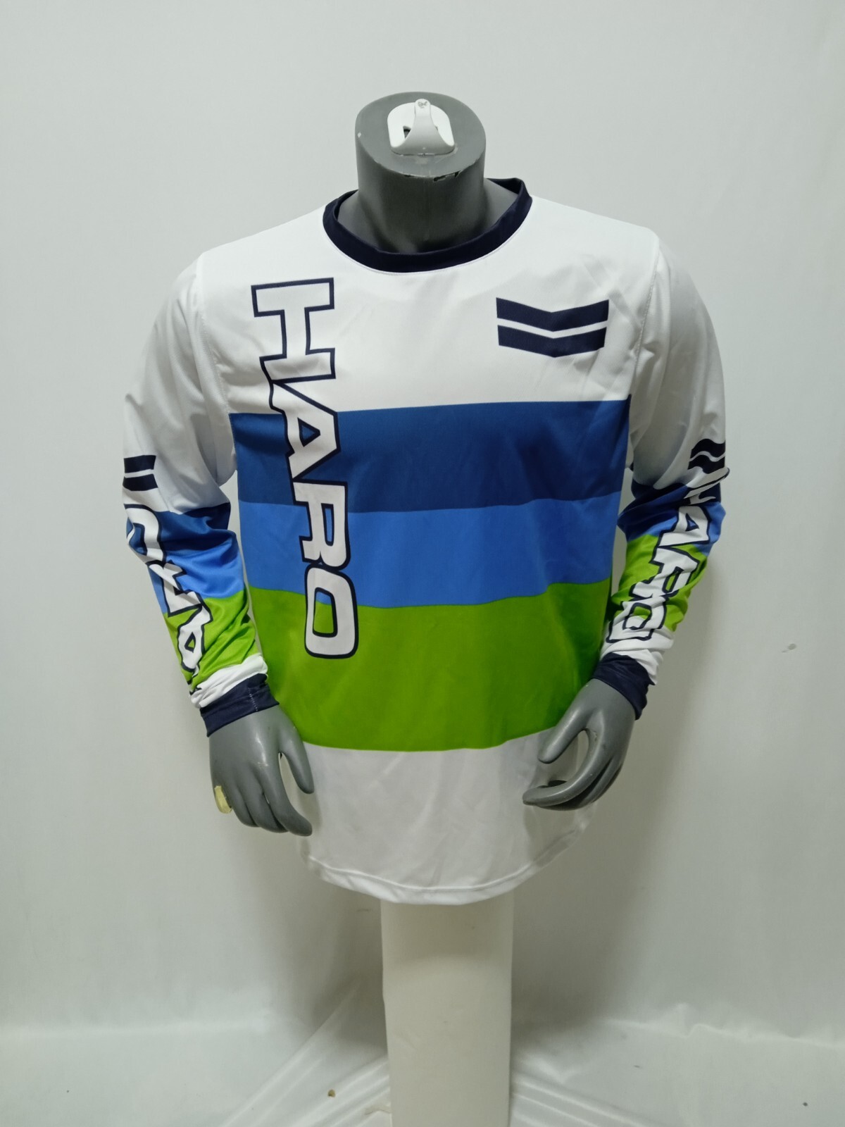 HARO OLD SCHOOL BIKE JERSEY CLASSIC BMX JERSEY RACE BIKE SHIRT BMX GREEN BLUE XL