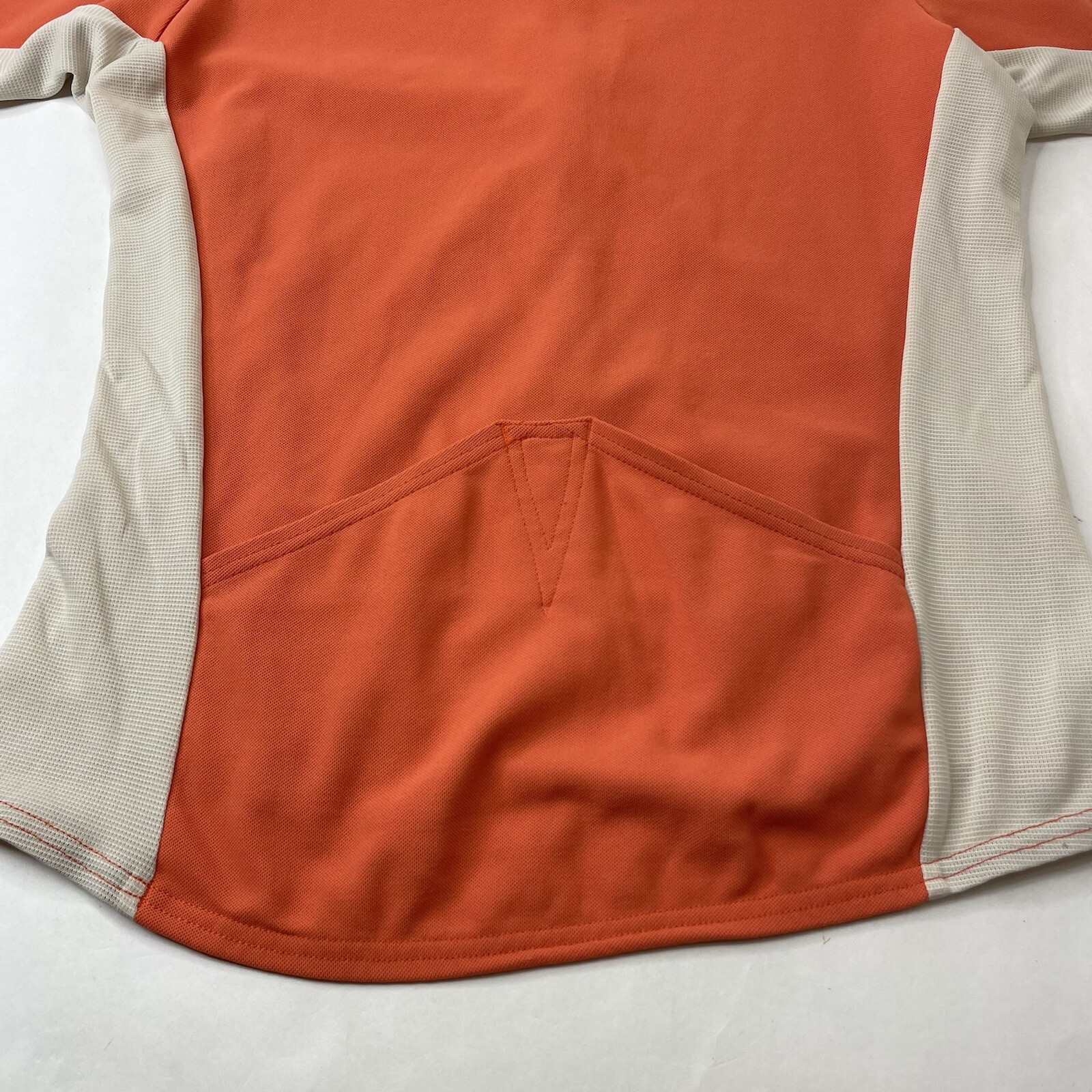 Vintage Patagonia Cycling Jersey Womens Large Orange Colorblock USA Made