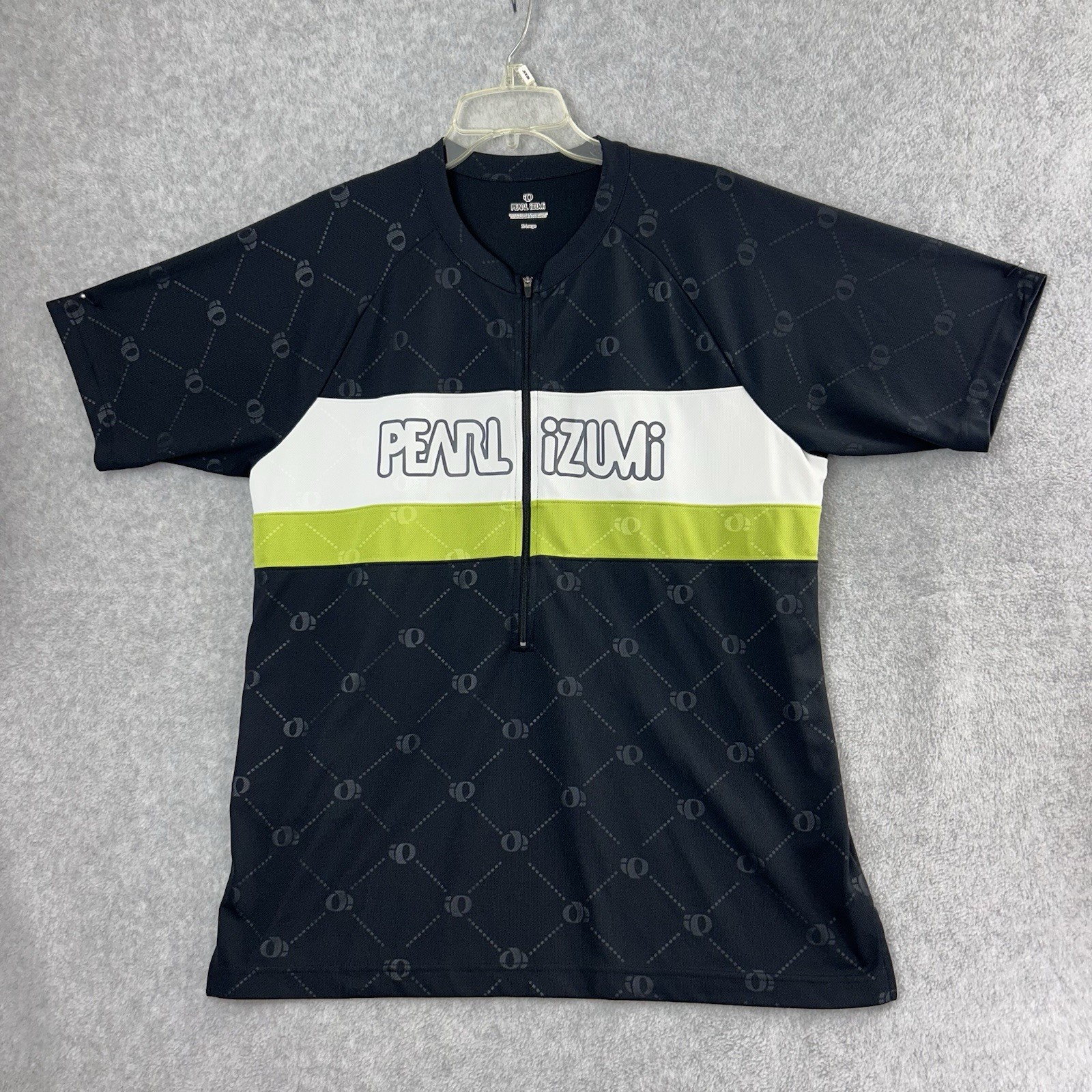 Pearl Izumi Jersey Mens XL Black All Over Print Half Zip Cycling Outdoor