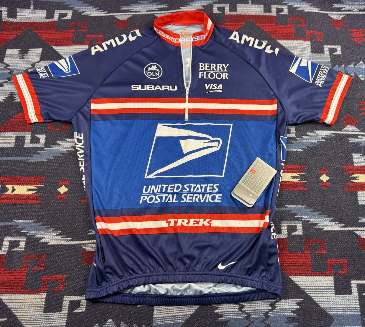 VTG Y2K NWT Nike USPS United States Postal Cycling Team Jersey Lance Armstrong L