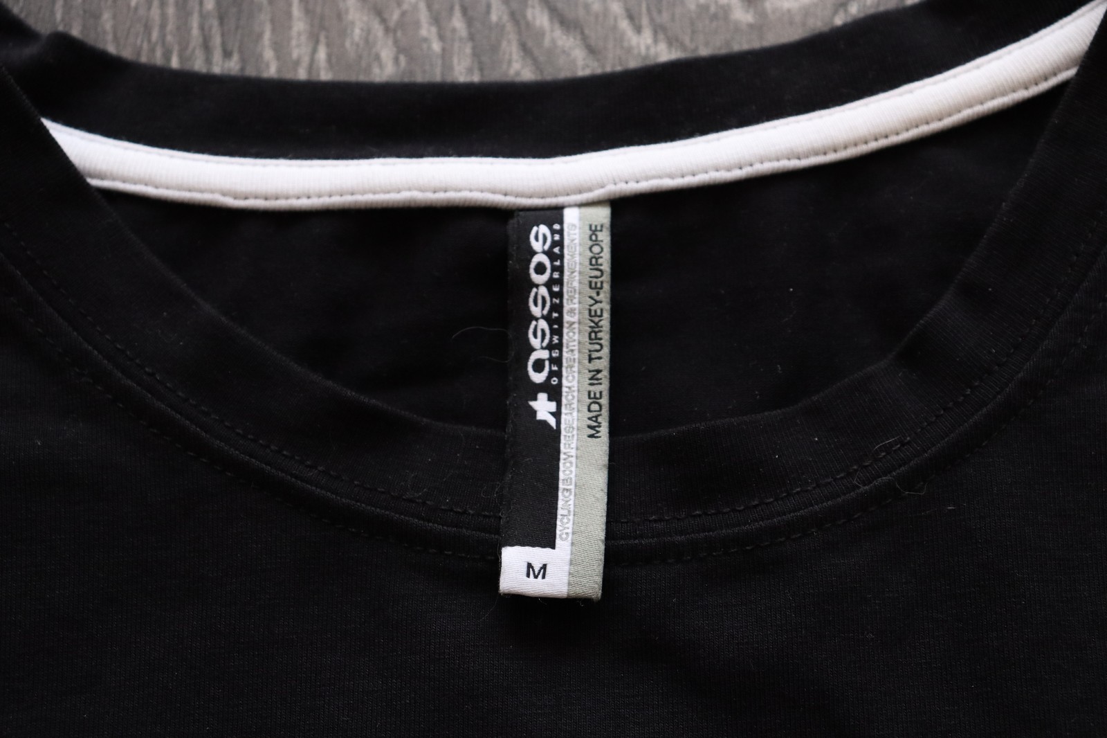 ASSOS SUMMER SHORT-SLEEVED T-SHIRT COTTON/ELASTAN BLACK CYCLING BIKE FAN SIZE M