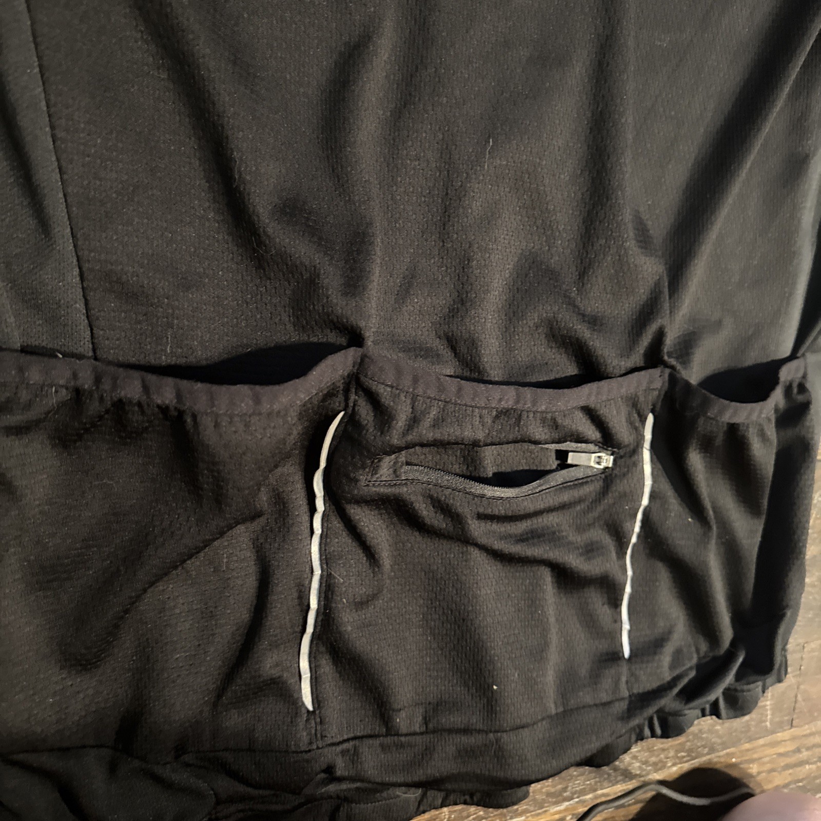 Crivit Cycling Jersey Womens L 42/44 Black Full Zip Biking Pockets With TopCool