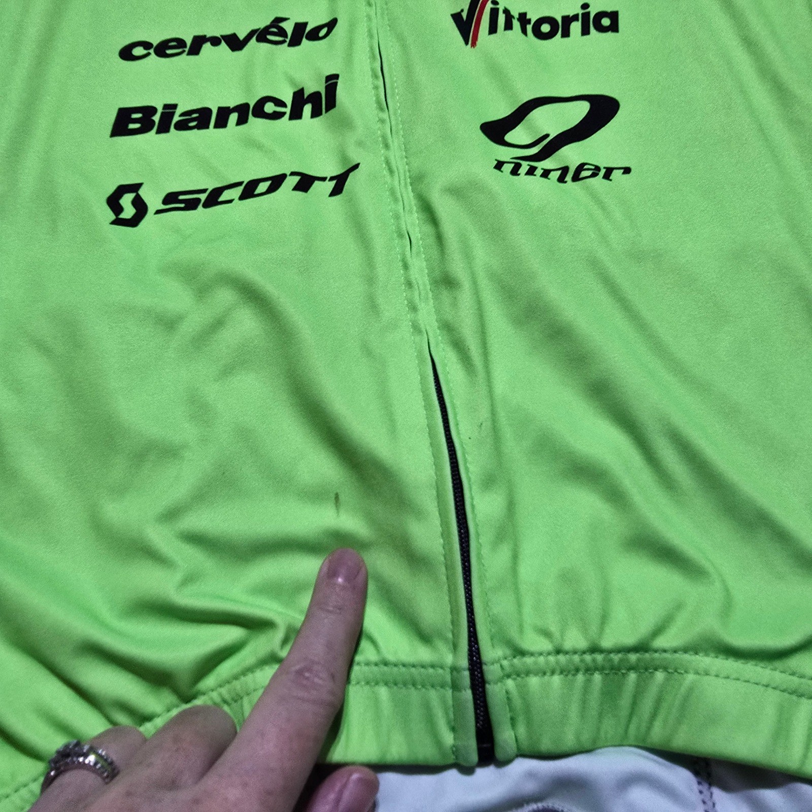 Louis Garneau Cycling Jersey Mens Large Neon Green ProForm Racing SRAM Bianchi