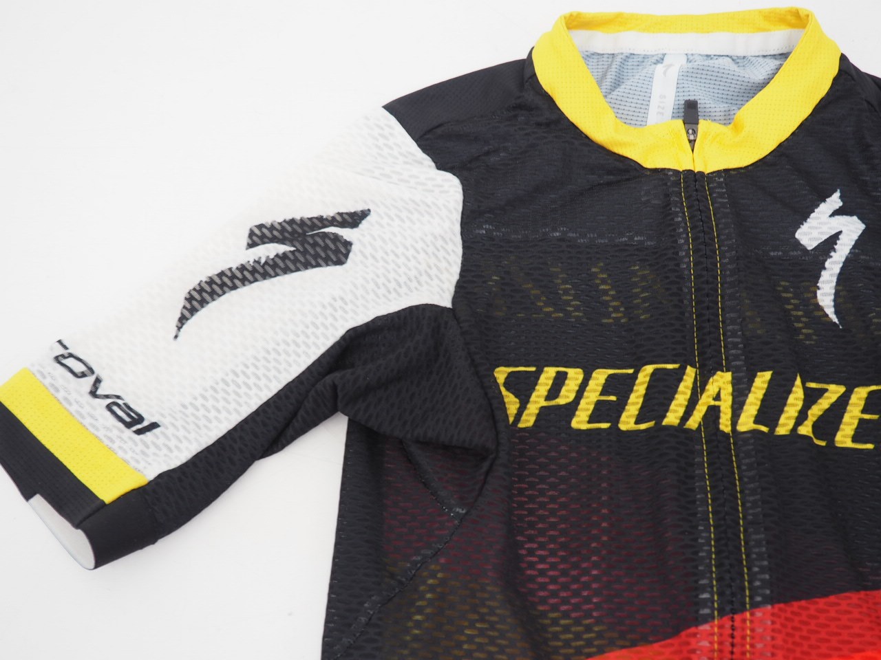 Specialized Racing Lightweight Cycling Jersey Size XXS Orange/Yellow/BK/WH