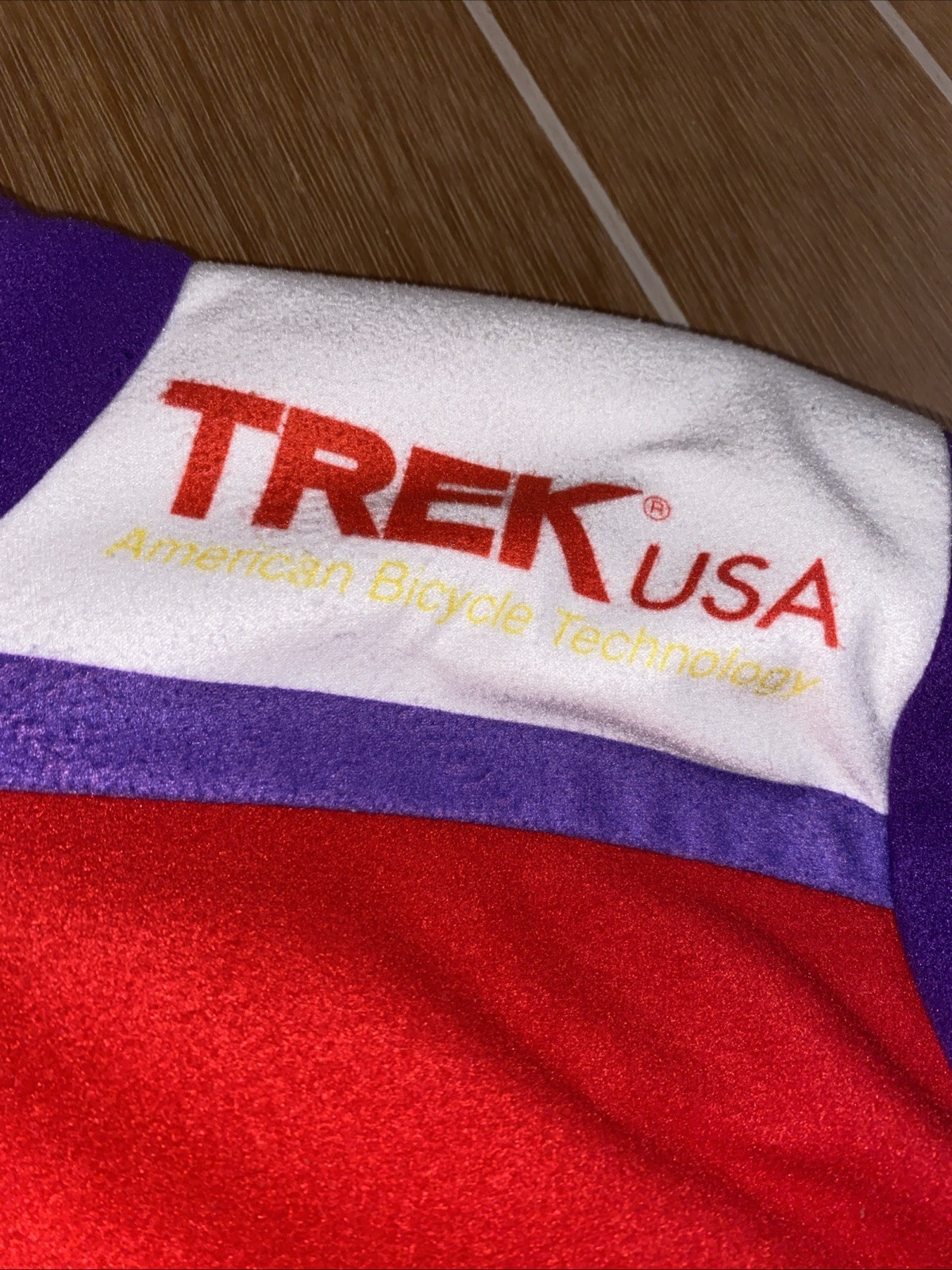 Trek USA Vintage Cycling Jersey Large 39” 90s Red Purple Multicolor