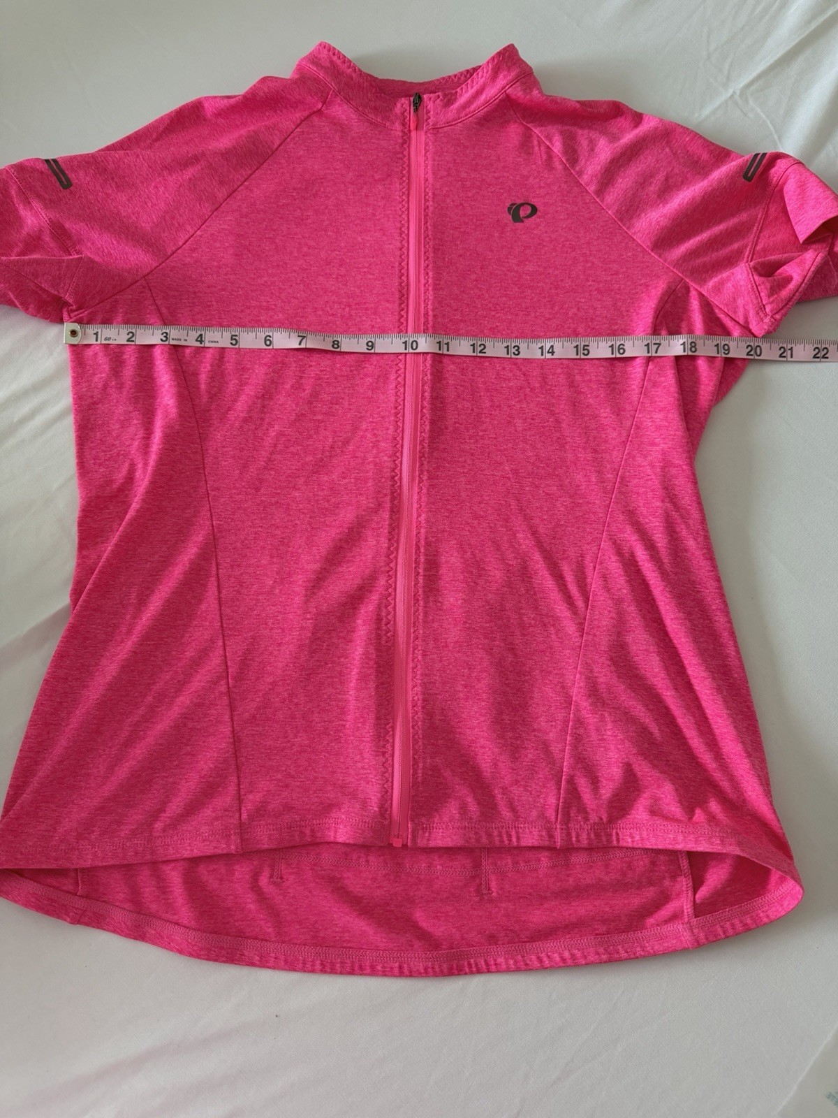 Pearl Izumi Full Zip Cyling Jersey Womens Sz XL Pink Short Sleeve Reflective EUC