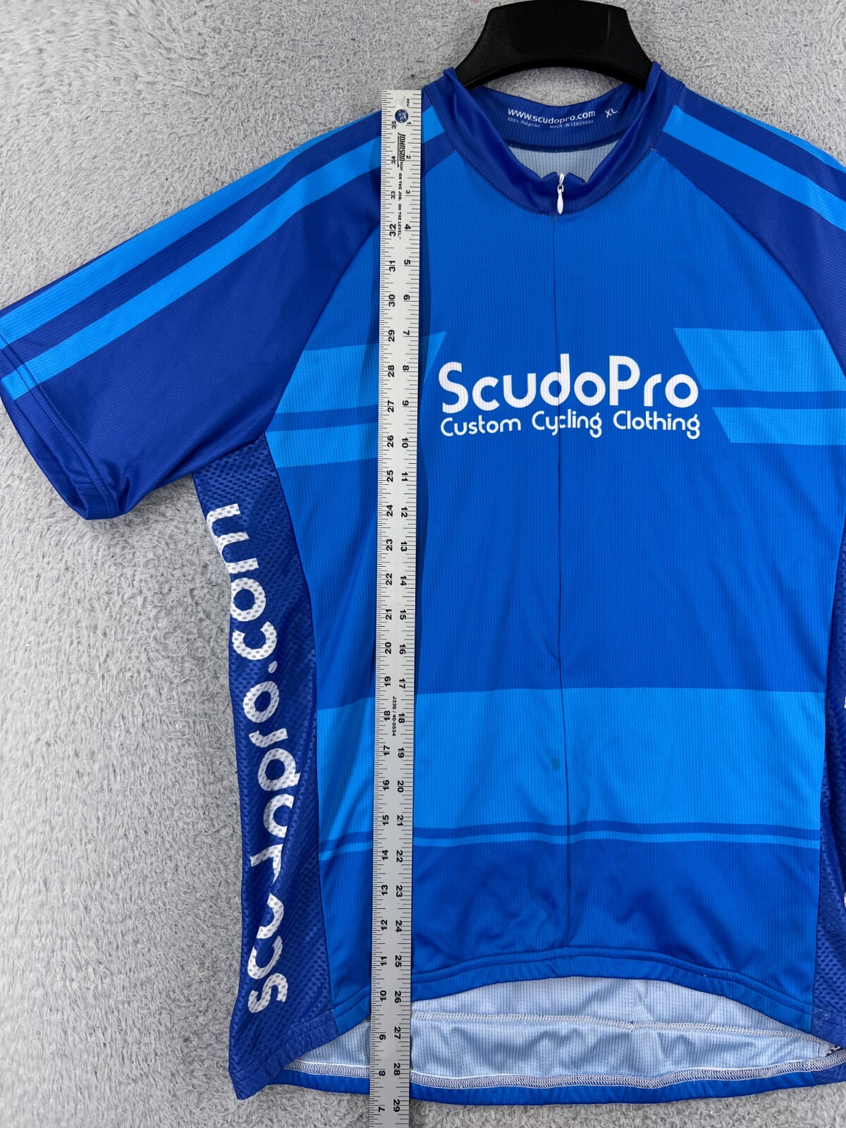 Scudopro Cycling Jersey Adult Extra Large 1/2 Zip 100% Polyester Pockets