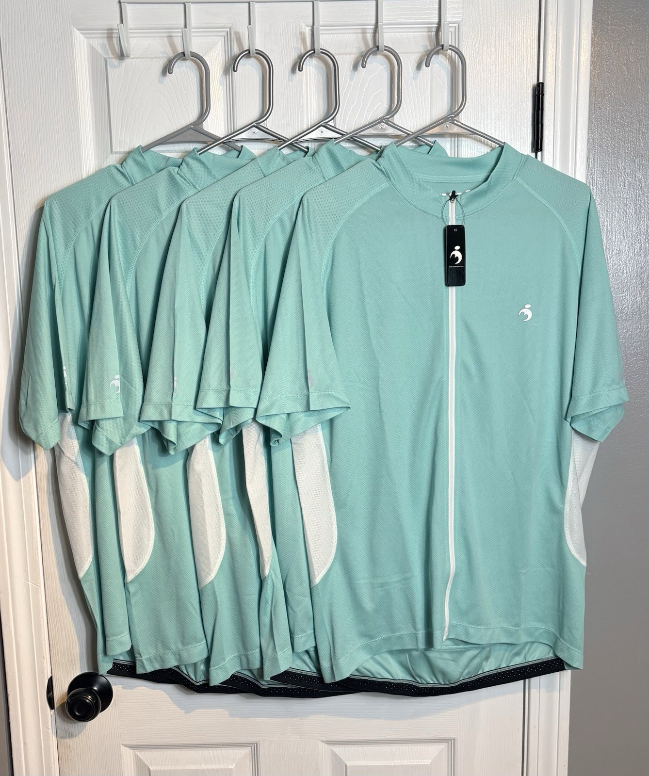 Lot of 5 Bundle Muteki Mint Green Short Sleeve Cycling Jersey XL NWT