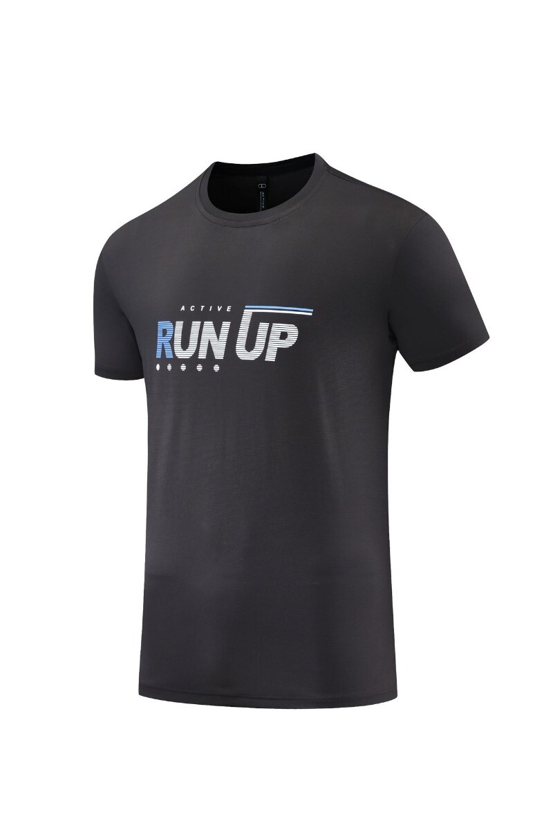 New Fashion Casual Printed Short Sleeve Men’s Round Neck Quick Drying Sports Top