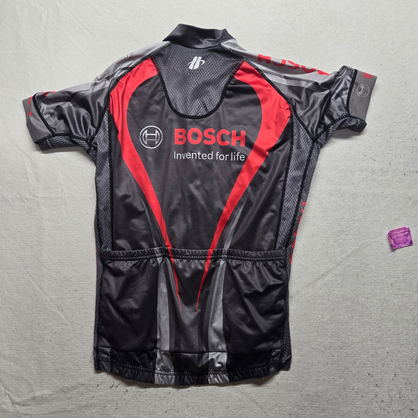 Bosch Cycling Jersey Stretch Shirt Full Zip Short Sleeve Adult Men’s S Small