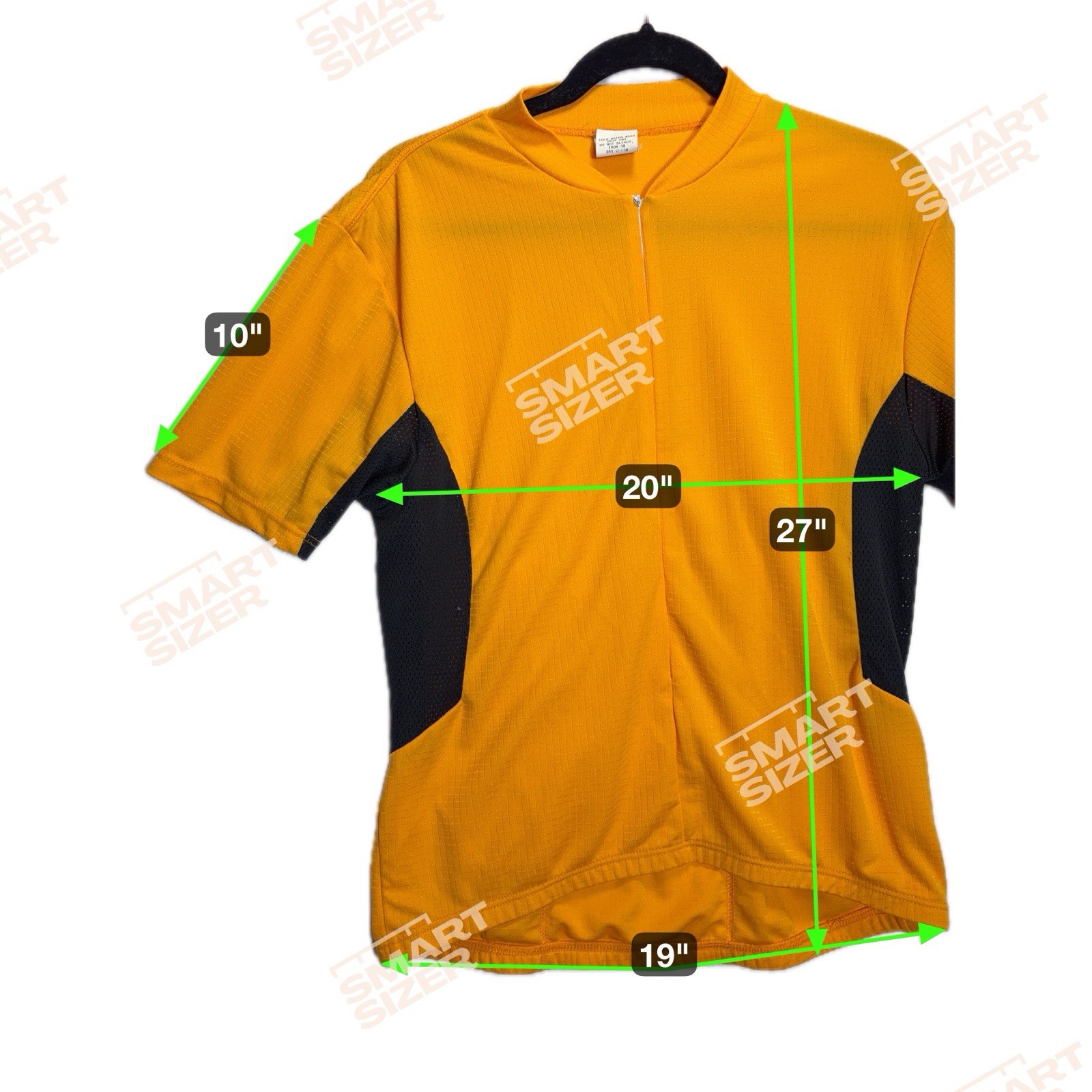 Vtg REI Trionfo Men’s Cycling Jersey, Gold/Black (Orange) Short Sleeve Zip