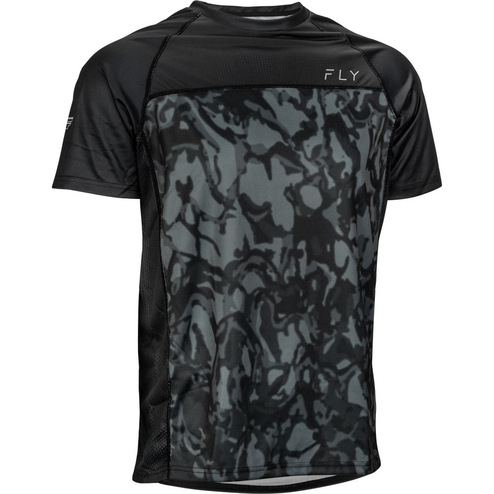 Fly Racing Super D Jersey Small Dark Gray Camo / Black
