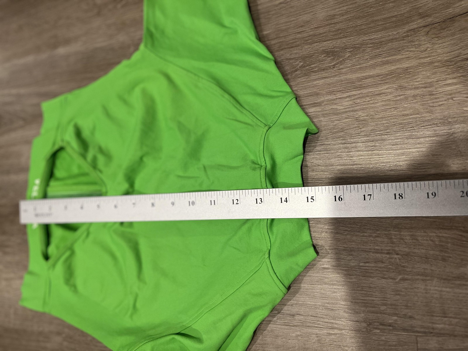 Velaura Zip Up Womens Medium Green slim fit high neck crop countour enhanced fit