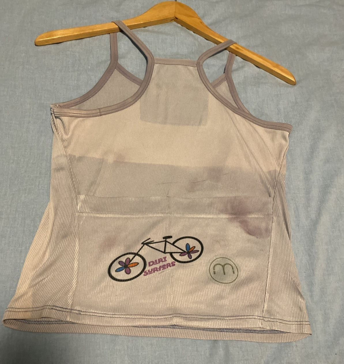 Moxie Cycling Co – Womens Tank Top Racer Back Lilac Bike Jersey Size Medium