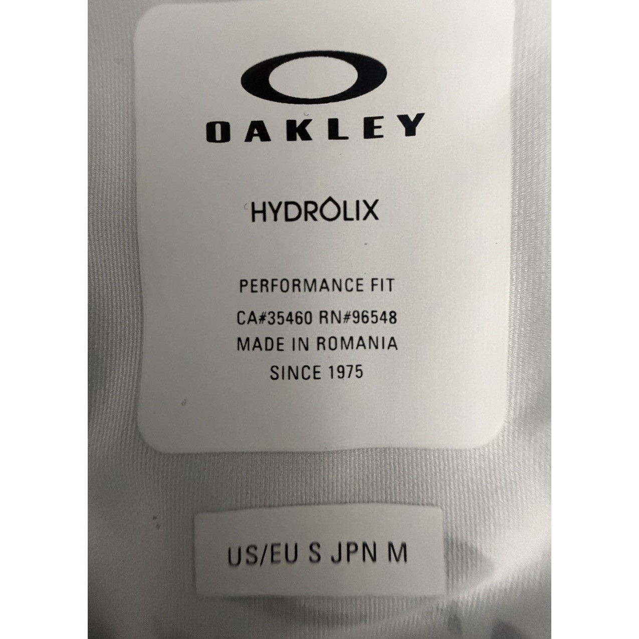 Oakley Men’s Icon Jersey 2.0 White Full Zip Short Sleeve Cycling Jersey Size S
