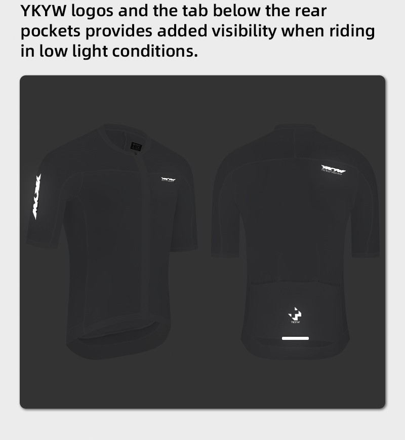 YKYW 2026 Pro Men Short Sleeve Cycling Jersey UPF50+ Quick Dry Road Bike MTB Top