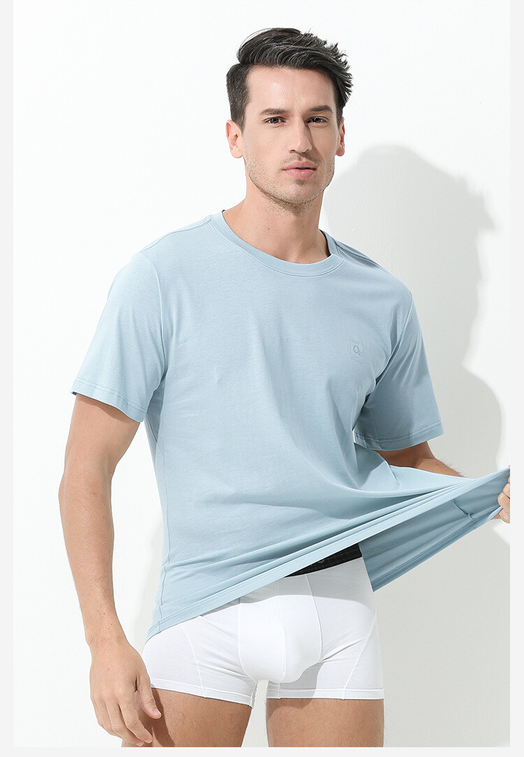 New Men’s Summer Short Sleeve T-Shirt Antibacterial Loose Casual Breathable Top