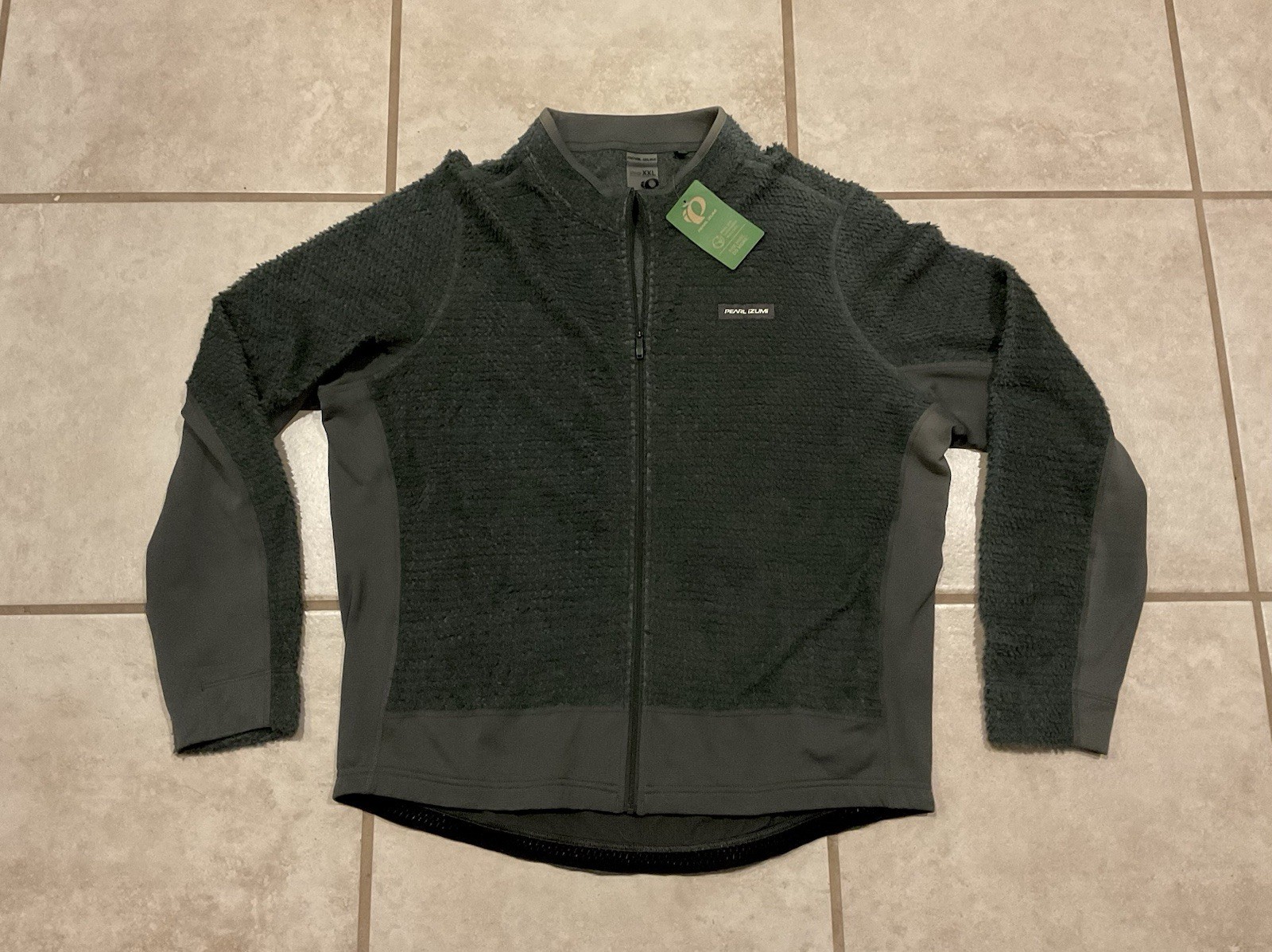 Pearl iZUMi Pro Alpha Layer Thermal Fleece Jersey Urban Sage Green Mens 2XL