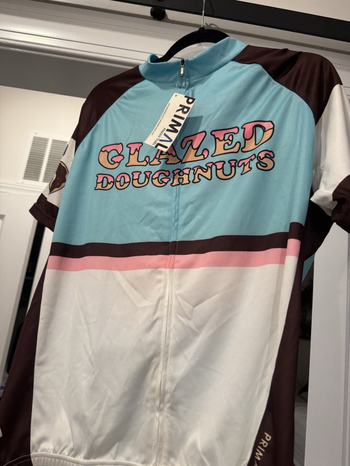 PRIMAL CYCLING HAPPY TRAILS GLAZED DOUGHNUTS ” CYCLE SHIRT BICYCLE