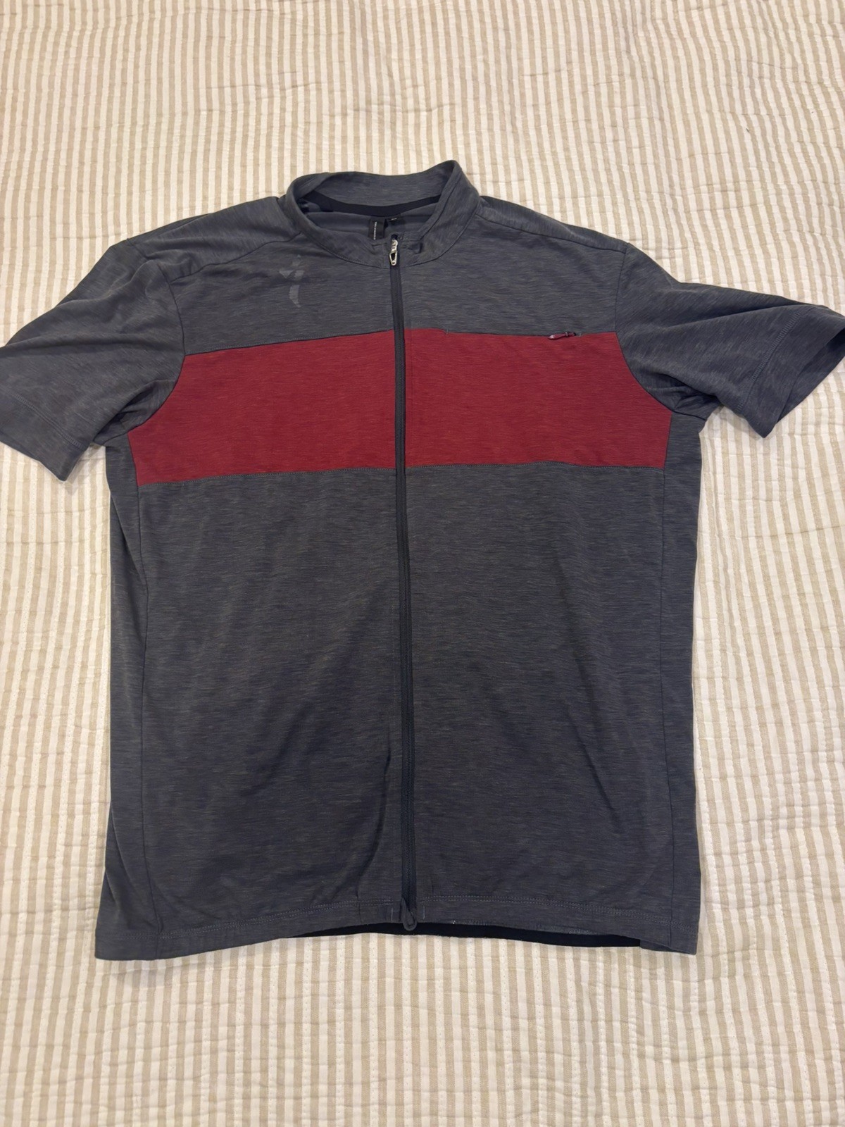 Specialized RBX Drirelease Merino Jersey XL Gray Red Cycling Shirt Short Sleeve