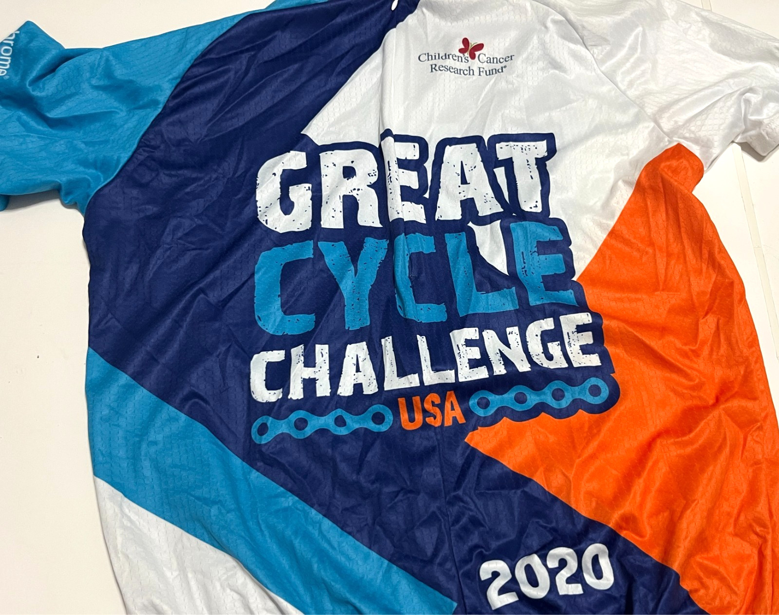 GREAT CYCLE Challenge 2020 Men Children’s Cancer Full Zip Cycling Jersey 5XL