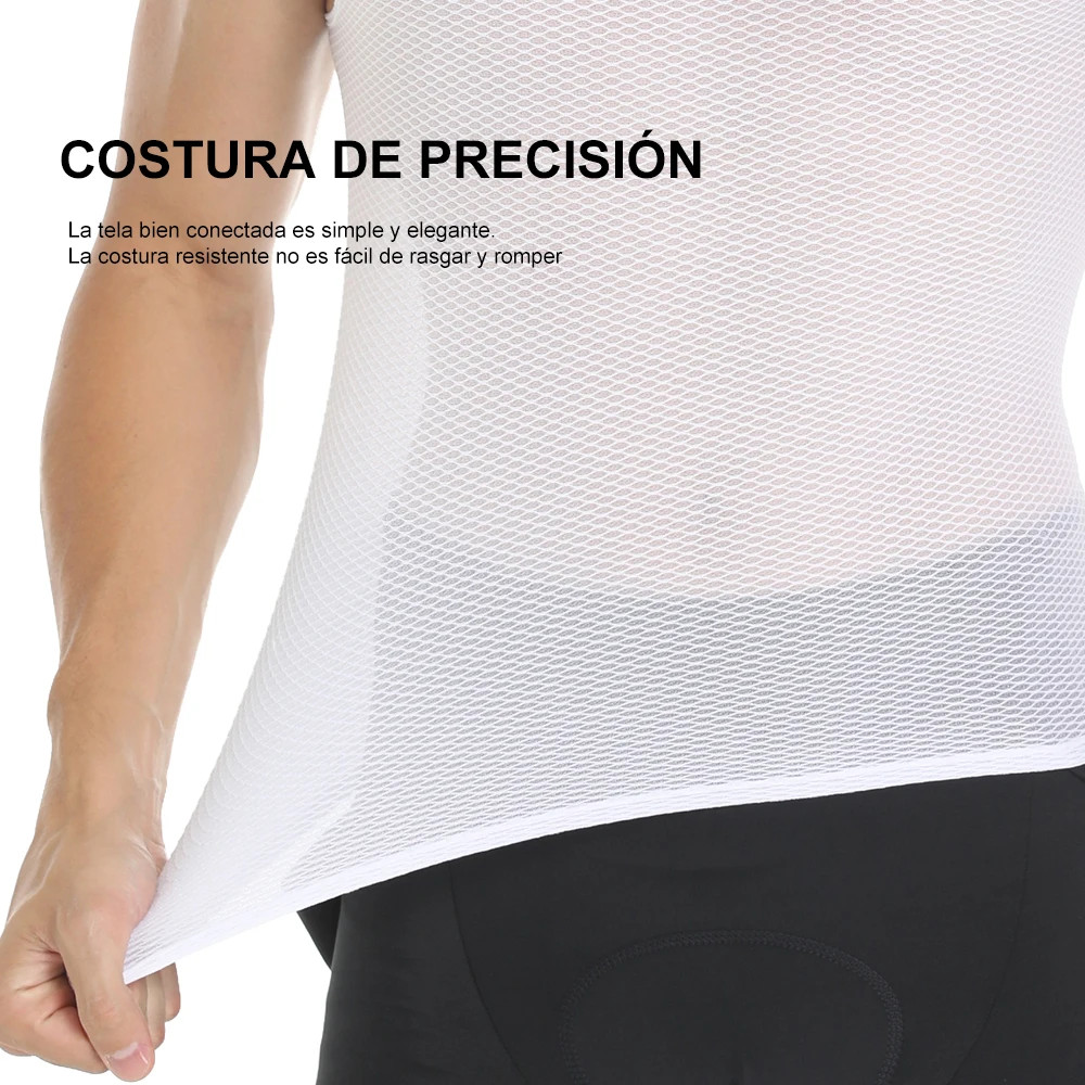 Men Cycling Base Layer Classic Black/White Cycling Underwear Mesh Breathable Qui