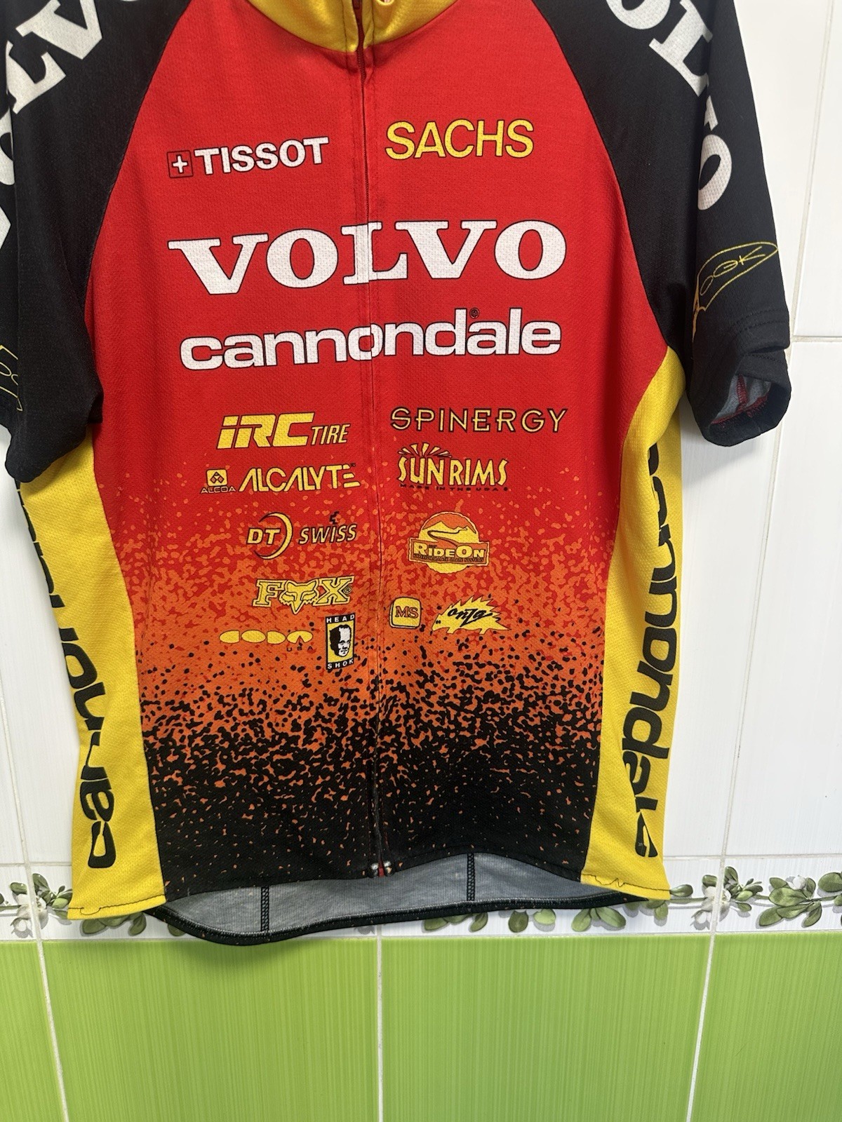 Vintage Cannondale Volvo Team 3/4 Zip Cycling Jersey Size L