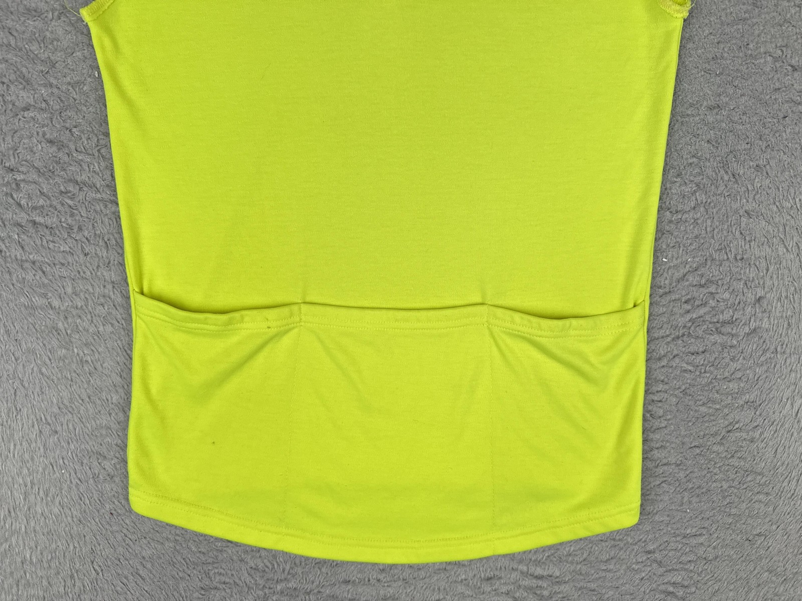 VINTAGE ST Cyclewear Cycling Jersey Tank Mens Small Yellow 1/4 Zip Pockets 90s
