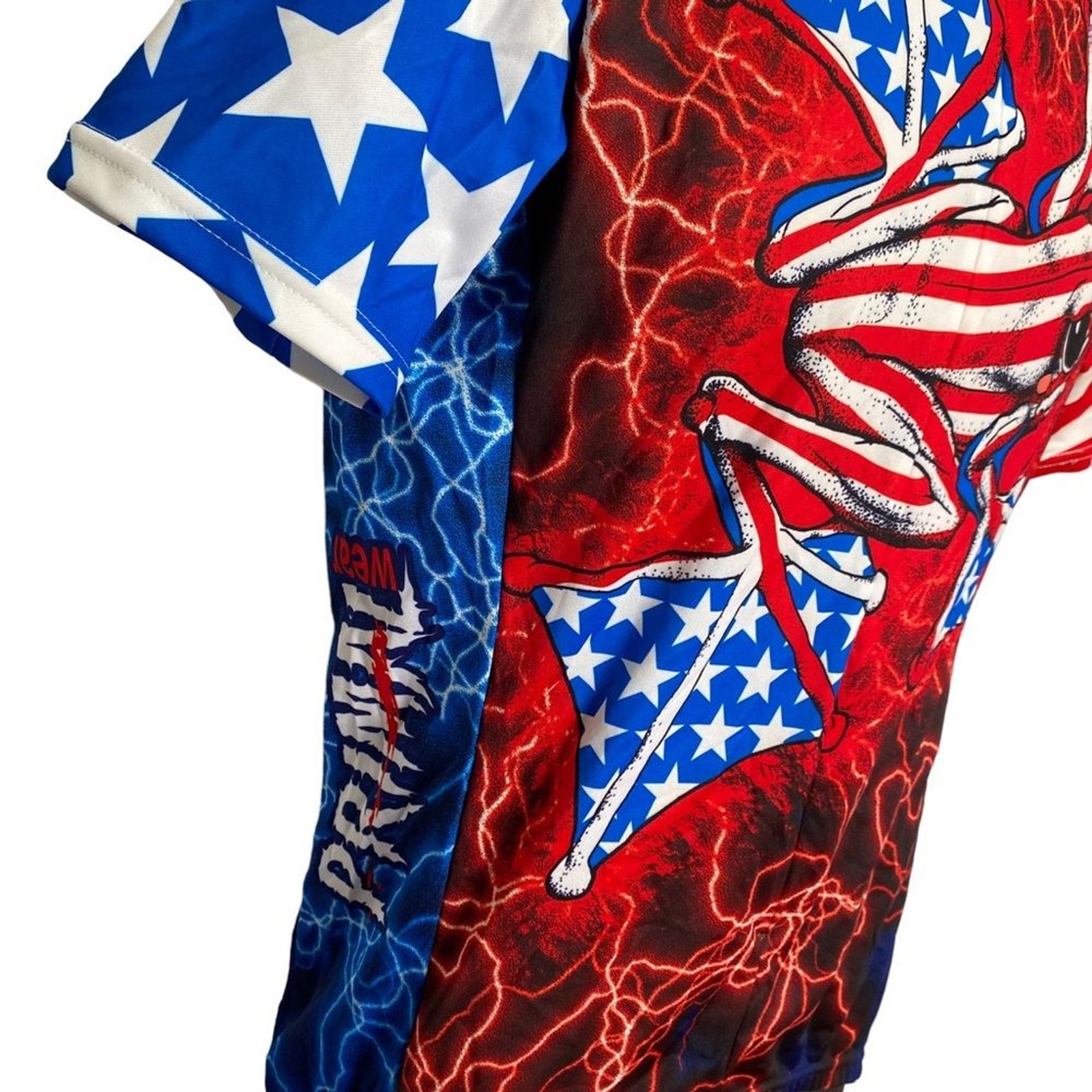 Primal Wear American Flyer Cycling Jersey Frog USA Stars & Stripes Sz M