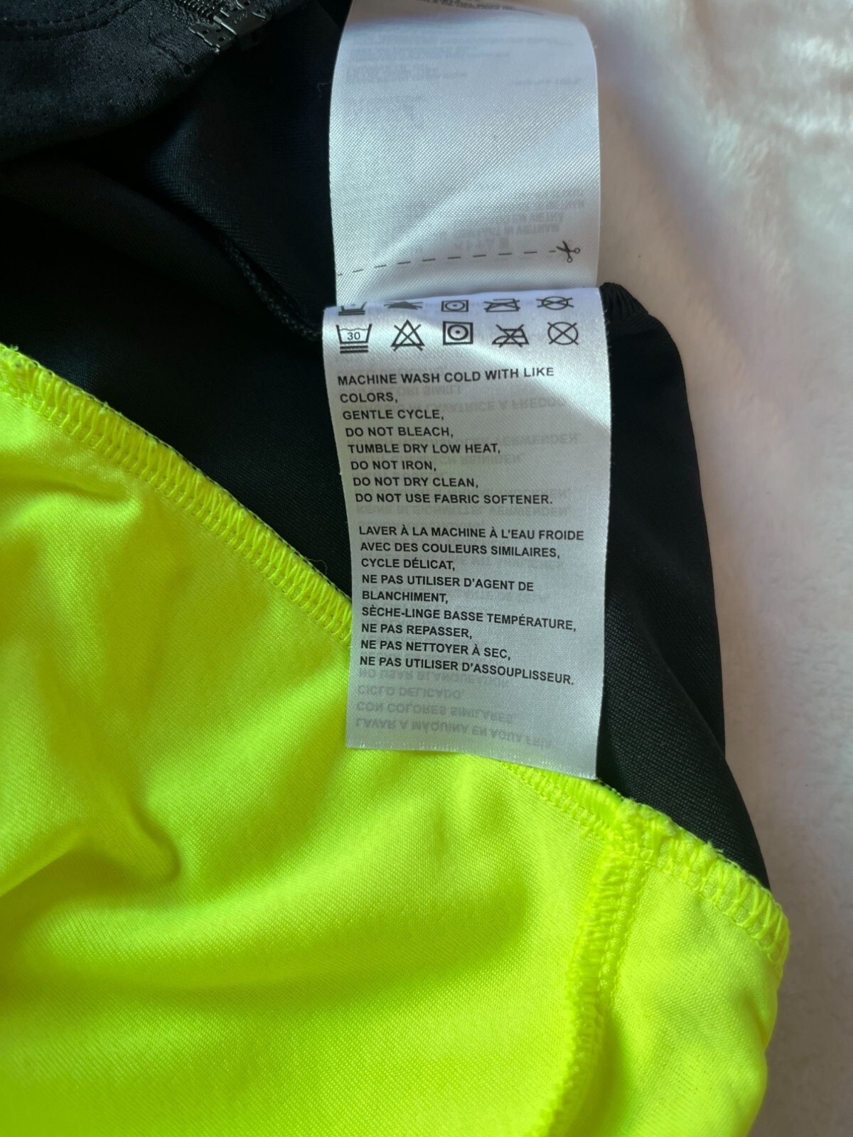 Pearl Izumi Mens Cycling Jersey Medium Neon Yellow Black Short Sleeve Full Zip