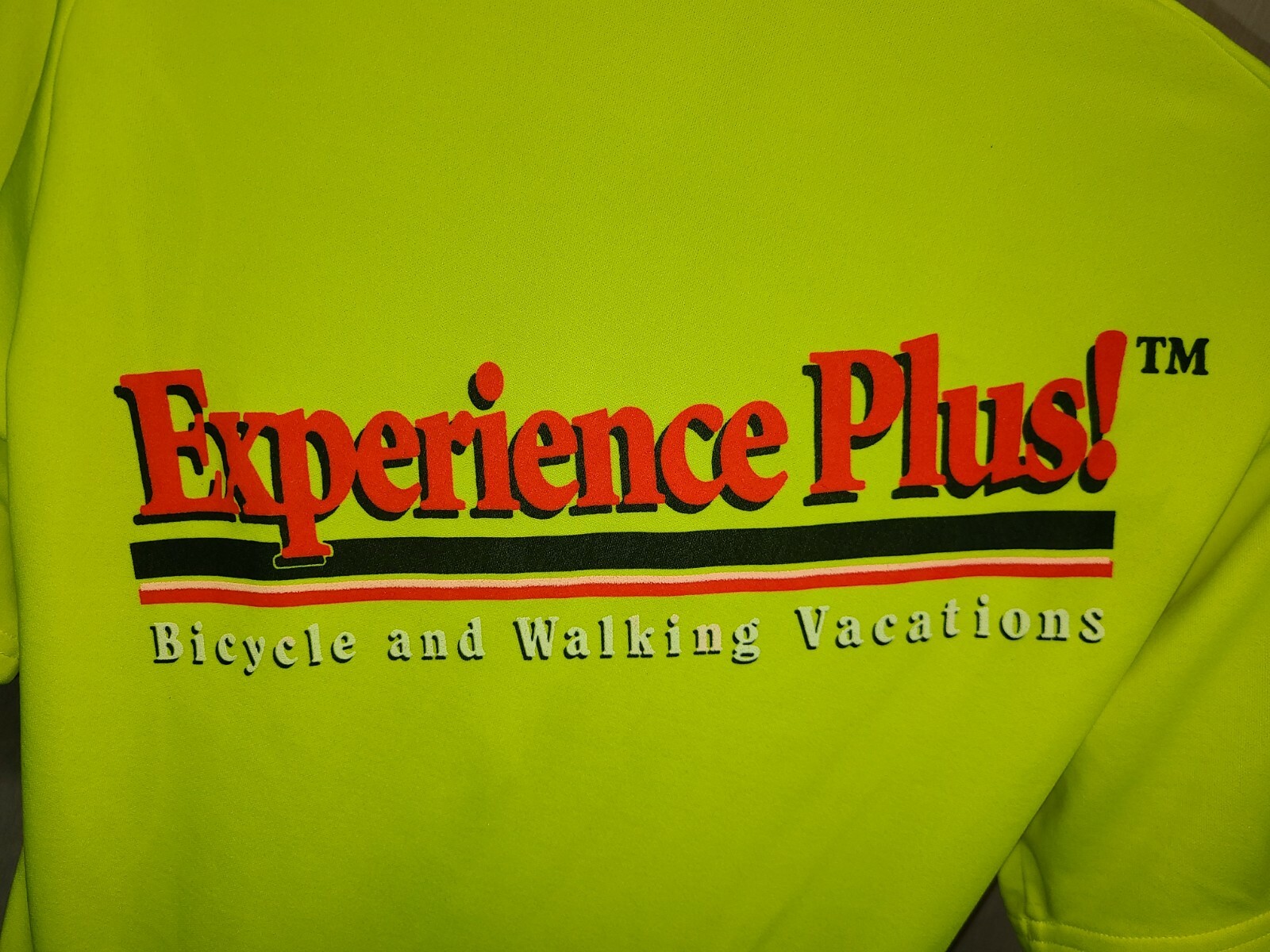 Experience Plus Bicycle and Walking Vacations Womens Medium Green Cycling Jersey