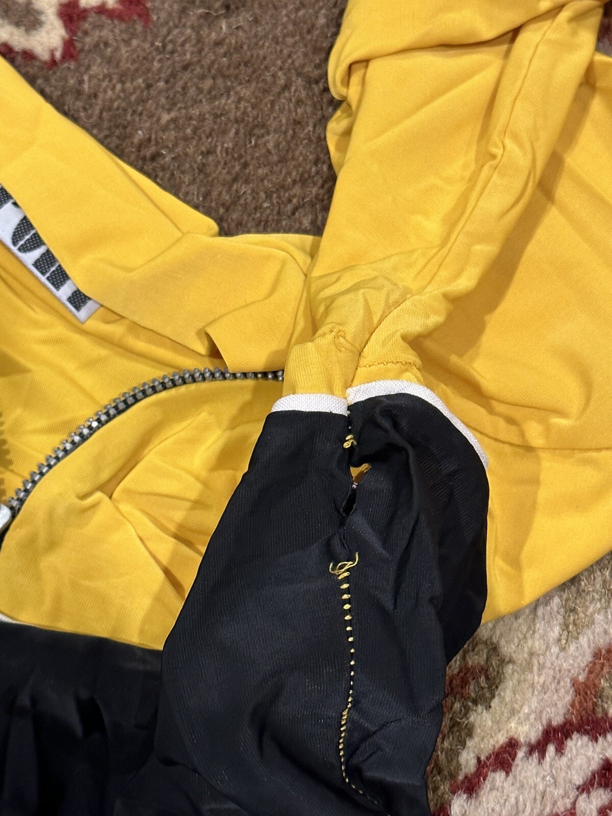 Verge Sport Mens Bicycling Long Sleeve Jersey size Medium Yellow & Black