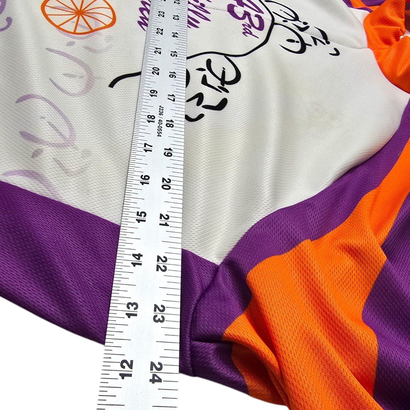 Peak 1 Cycling Jersey Unisex XL White Purple 2010 Hilly Hundred Indiana Map Zip